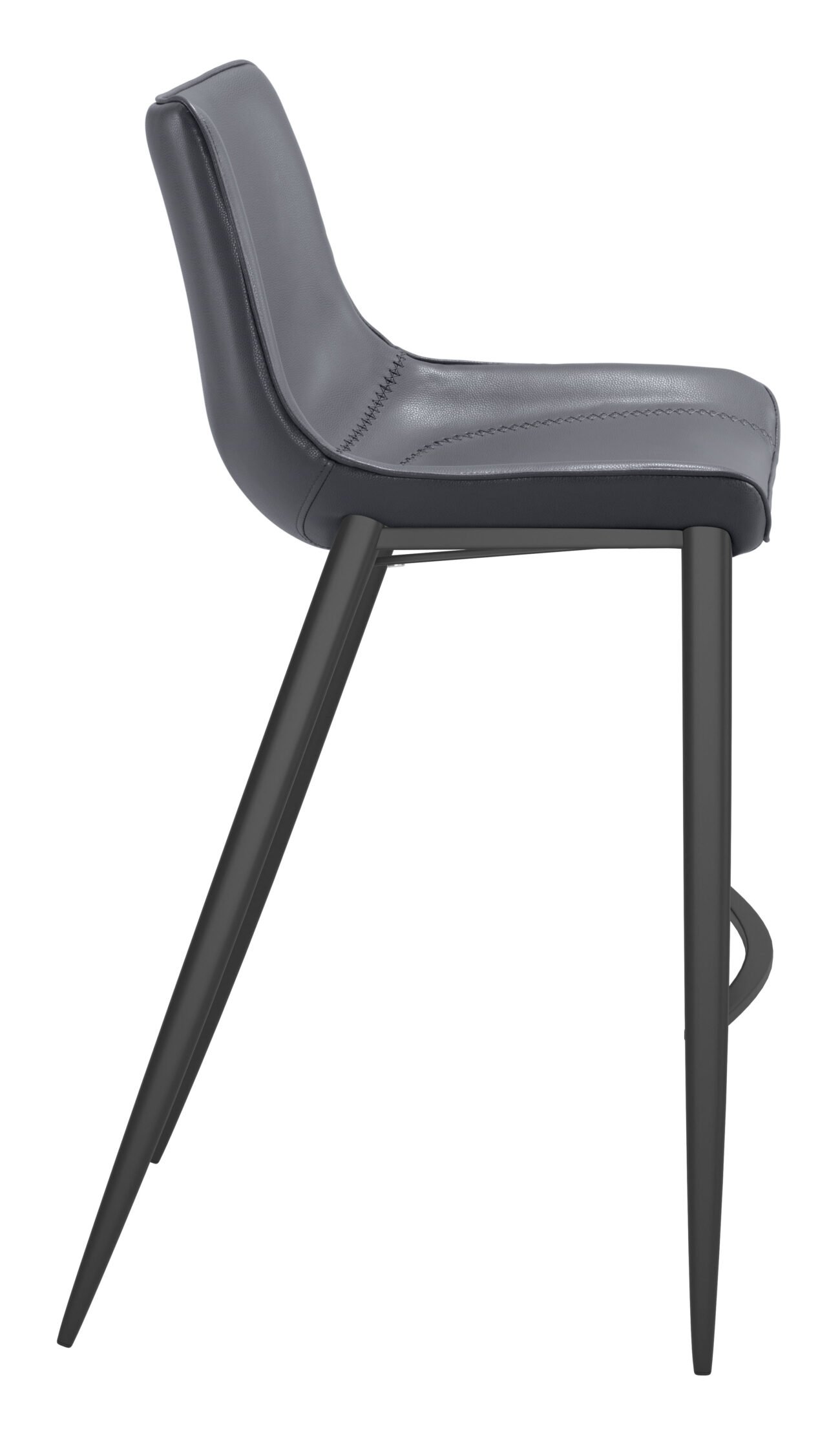 Magnus Barstool (Set of 2) Dark Gray & Black - Image 3