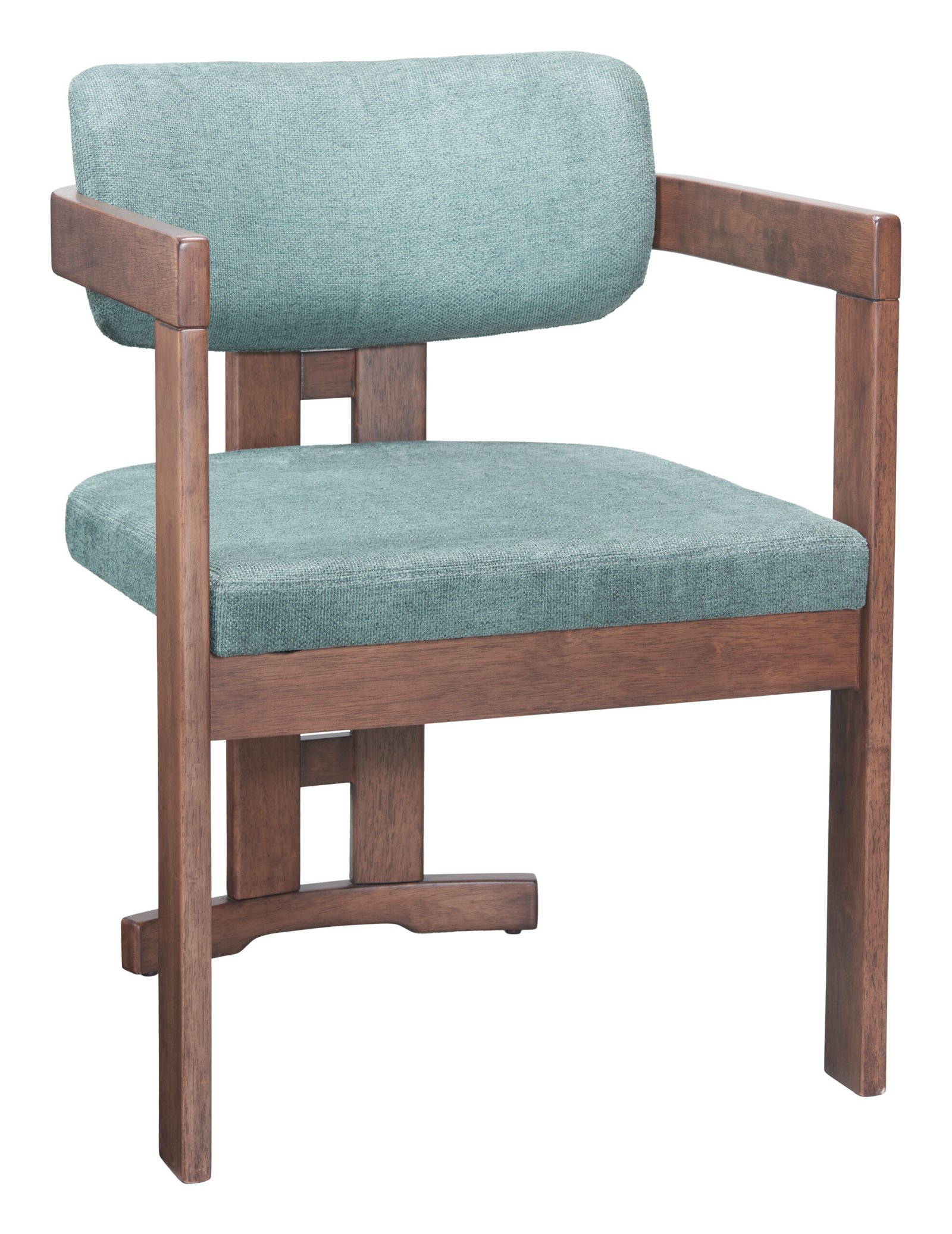 Poly Dining Chair Moss Gray & Walnut - Image 6