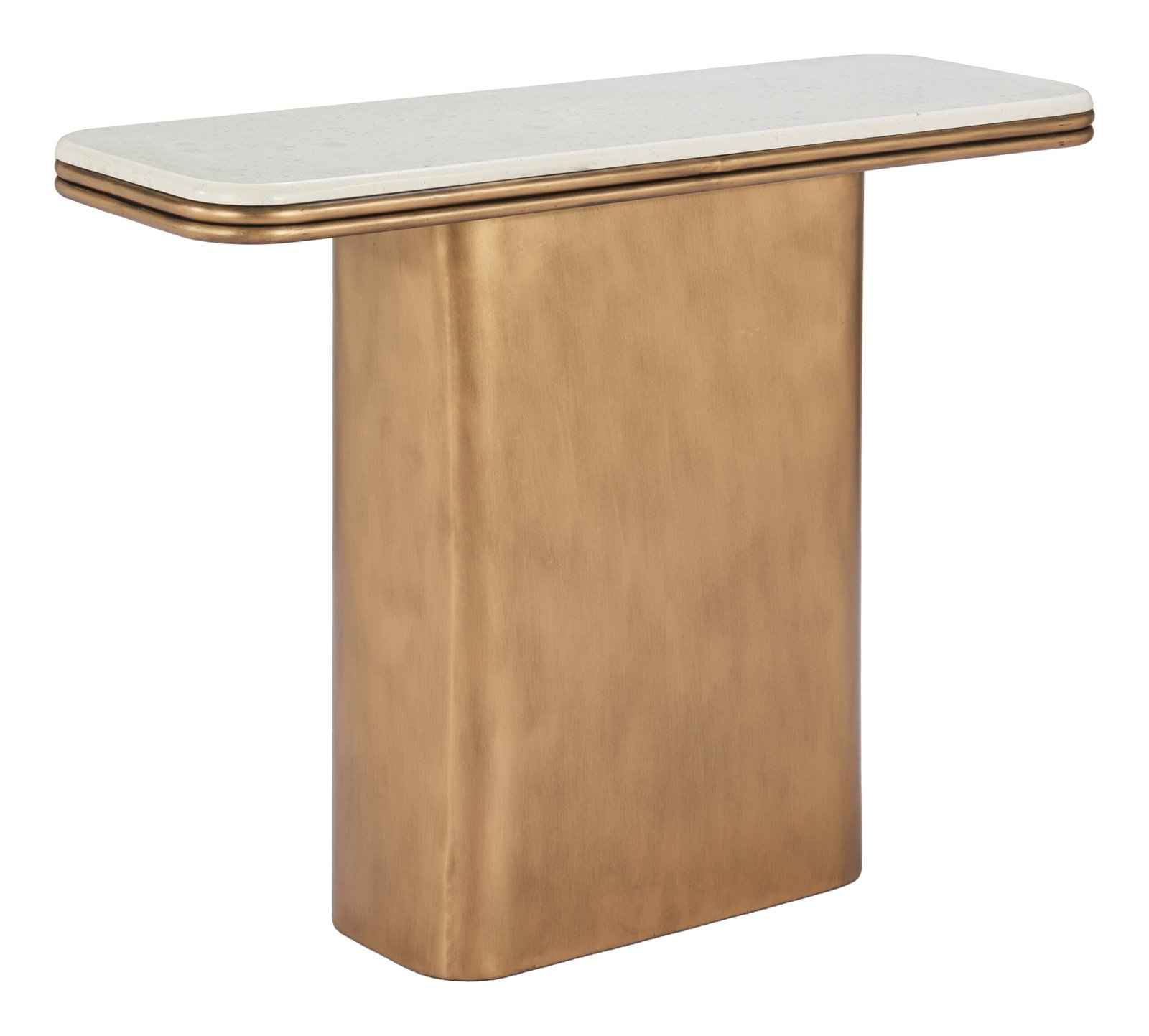 Cher Console Table White & Brass - Image 4