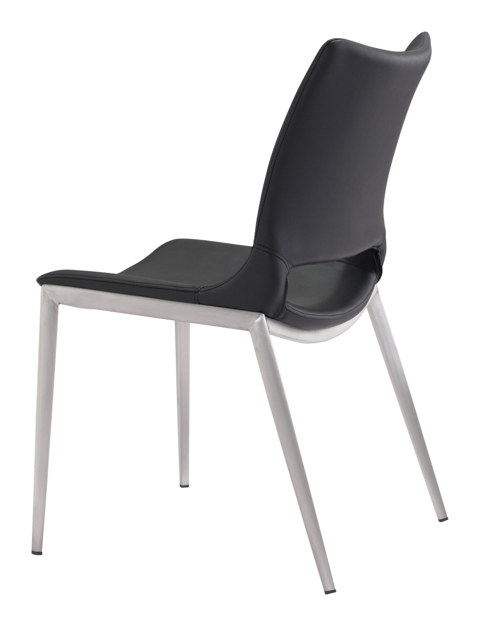 Ace Dining Chair (Set of 2) Black & Silver - Image 8