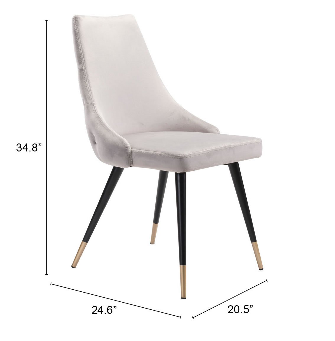 Piccolo Dining Chair (Set of 2) Gray - Image 11