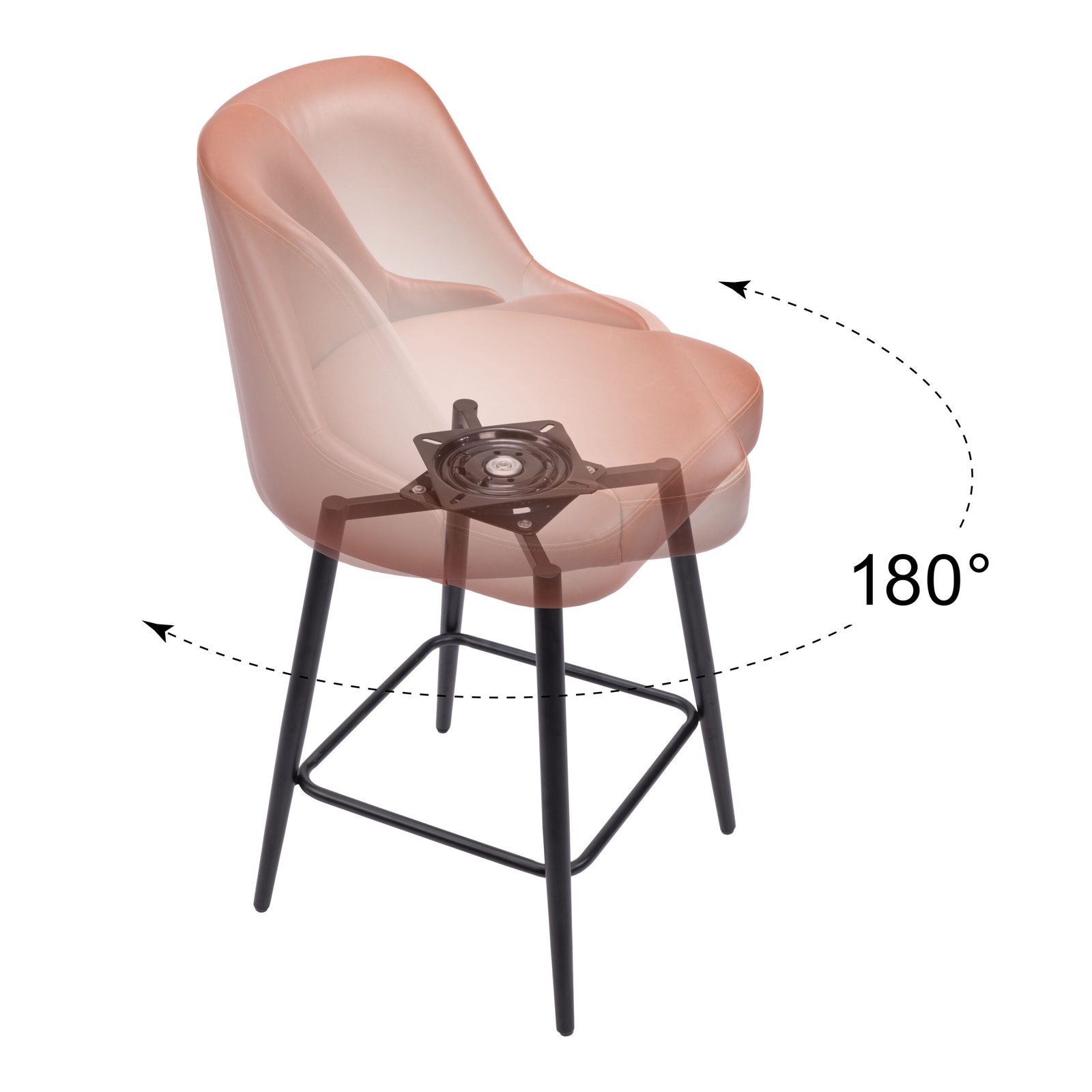 Keppel Swivel Counter Stool Brown - Image 8