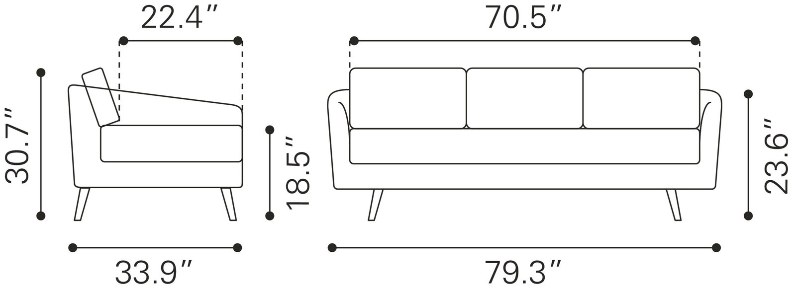 Divinity Sofa Brown - Image 9