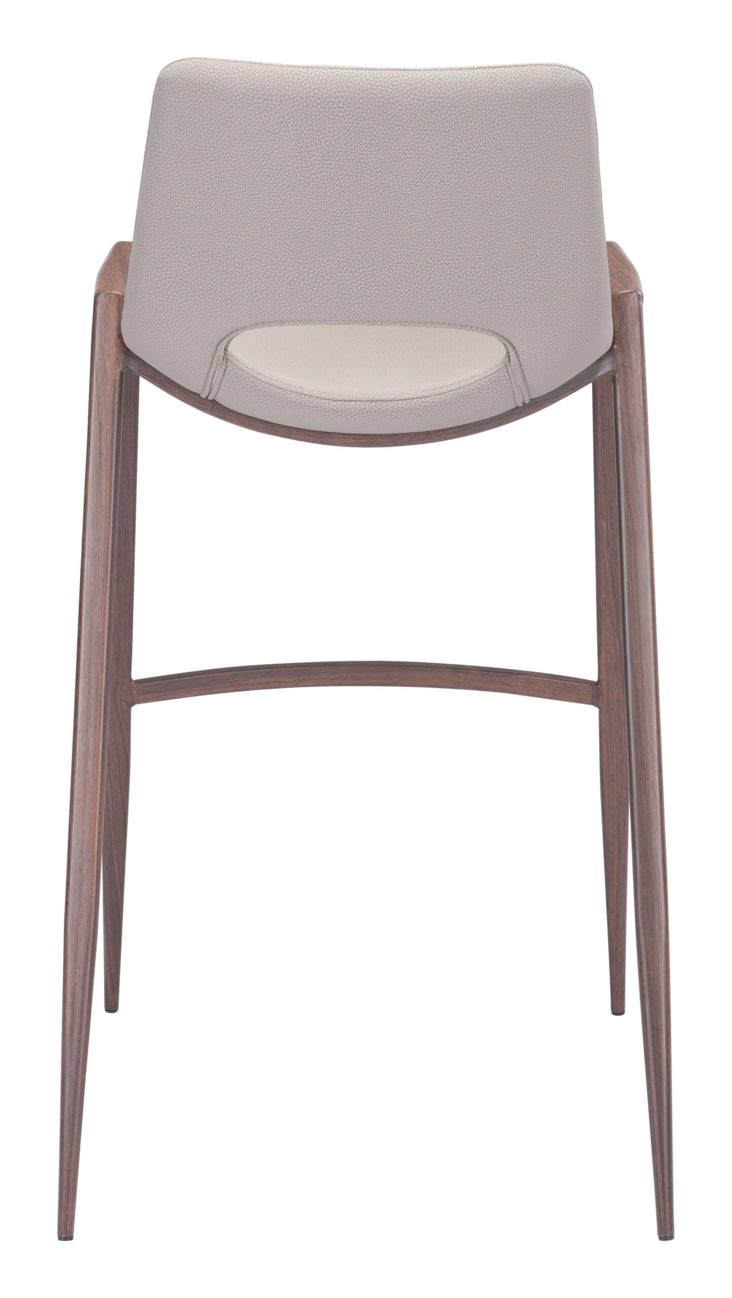 Desi Barstool (Set of 2) Beige & Walnut - Image 7