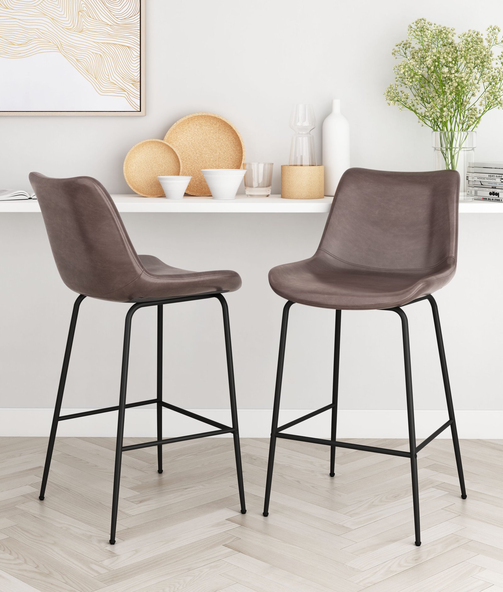 Byron Counter Stool Brown - Image 2