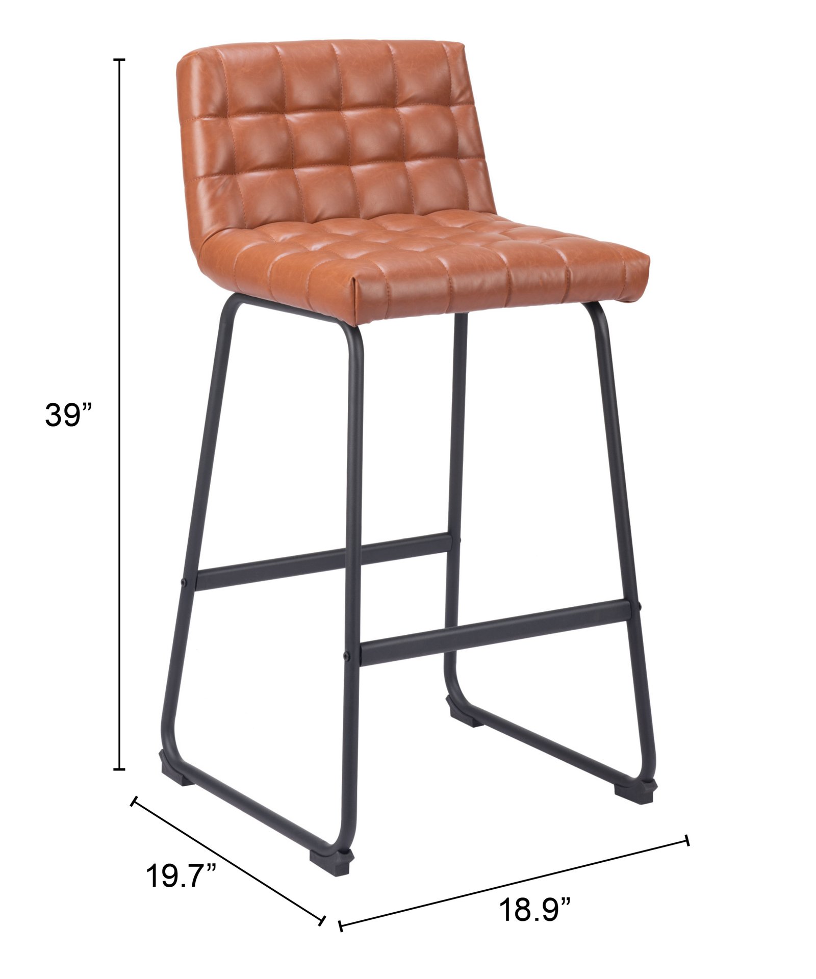 Pago Barstool (Set of 2) Brown - Image 10