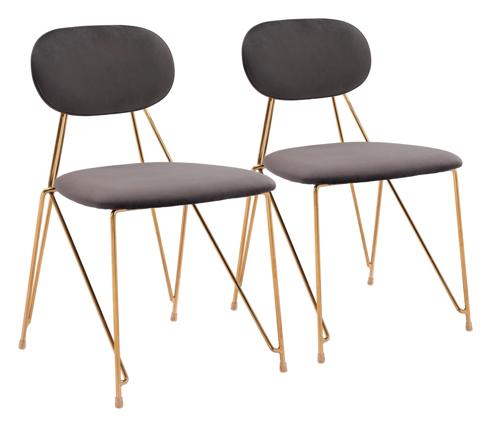 Georges Dining Chair (Set of 2) Gray & Gold - Image 12