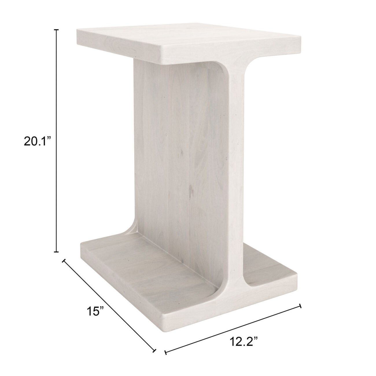 Bama Side Table Whitewashed - Image 9
