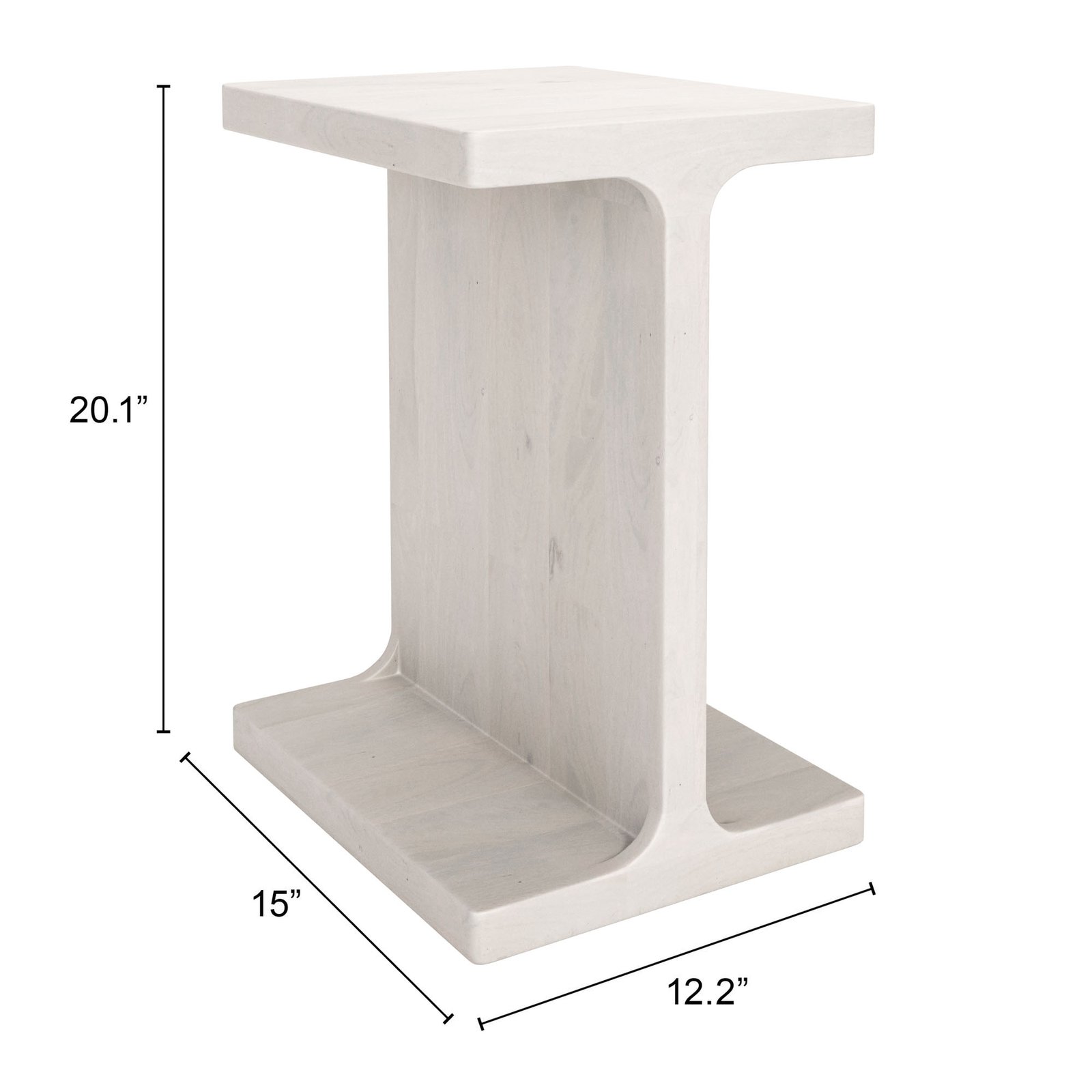 Bama Side Table Whitewashed - Image 9