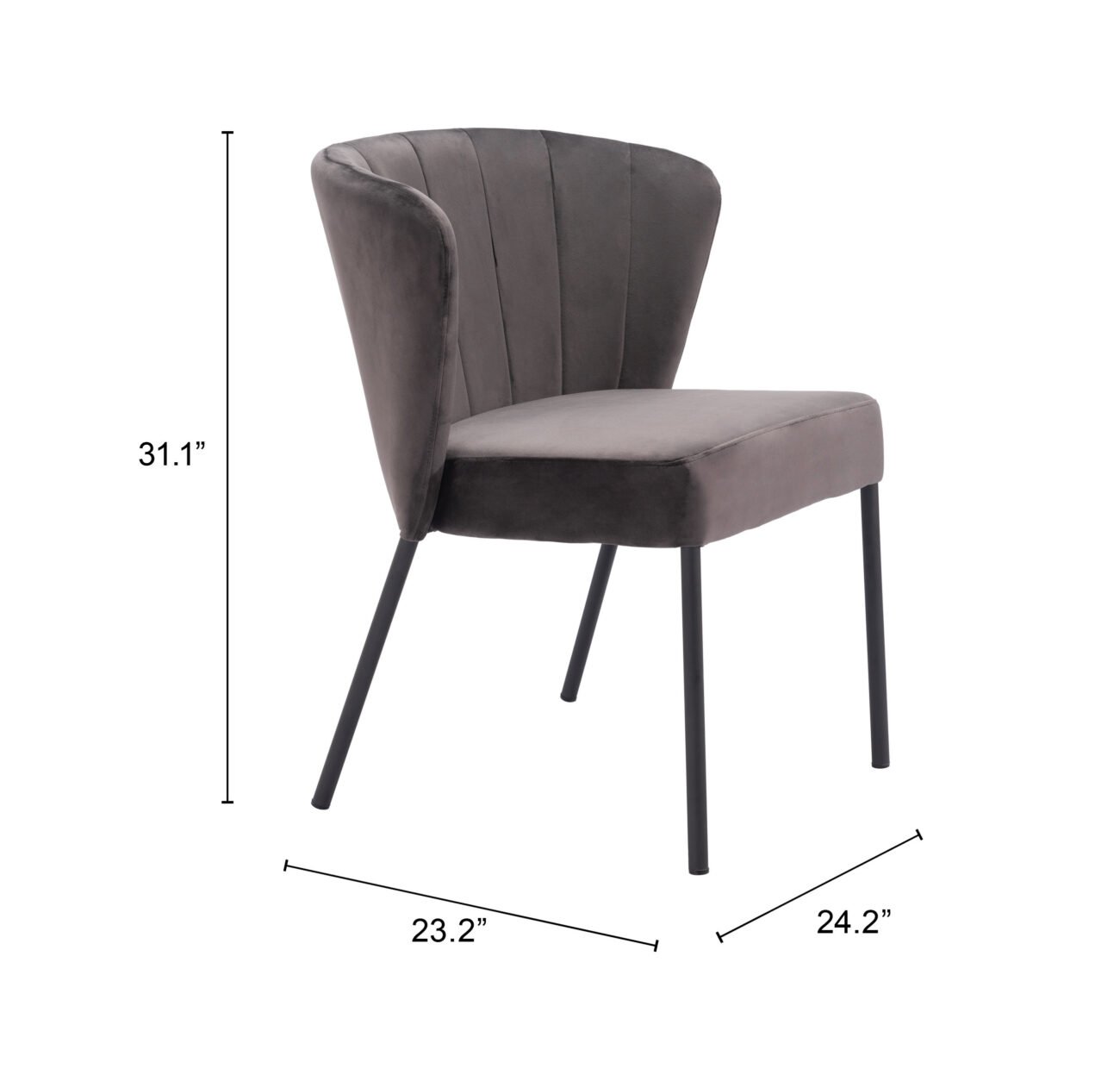 Aimee Dining Chair (Set of 2) Gray - Image 12