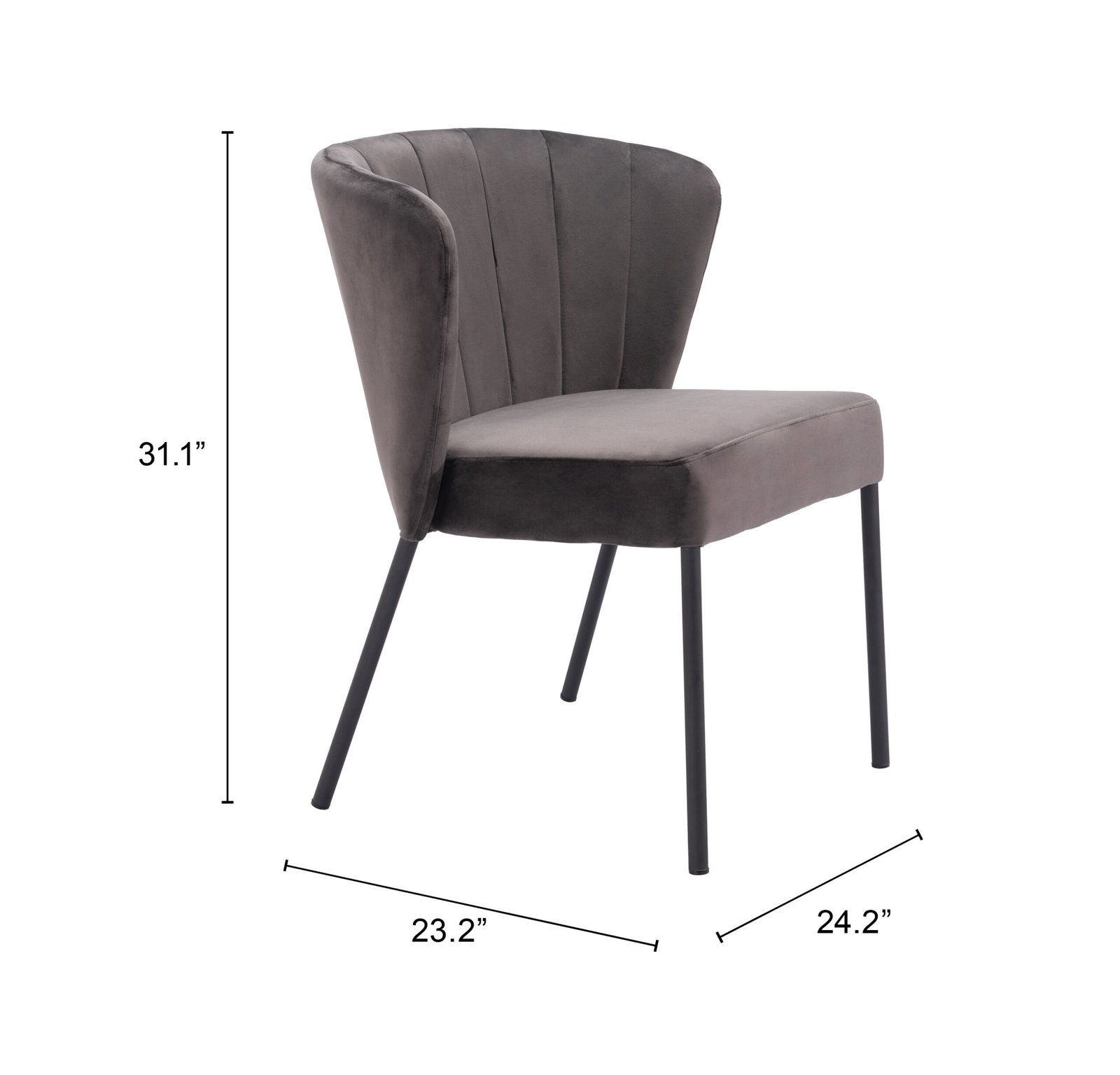 Aimee Dining Chair (Set of 2) Gray - Image 12