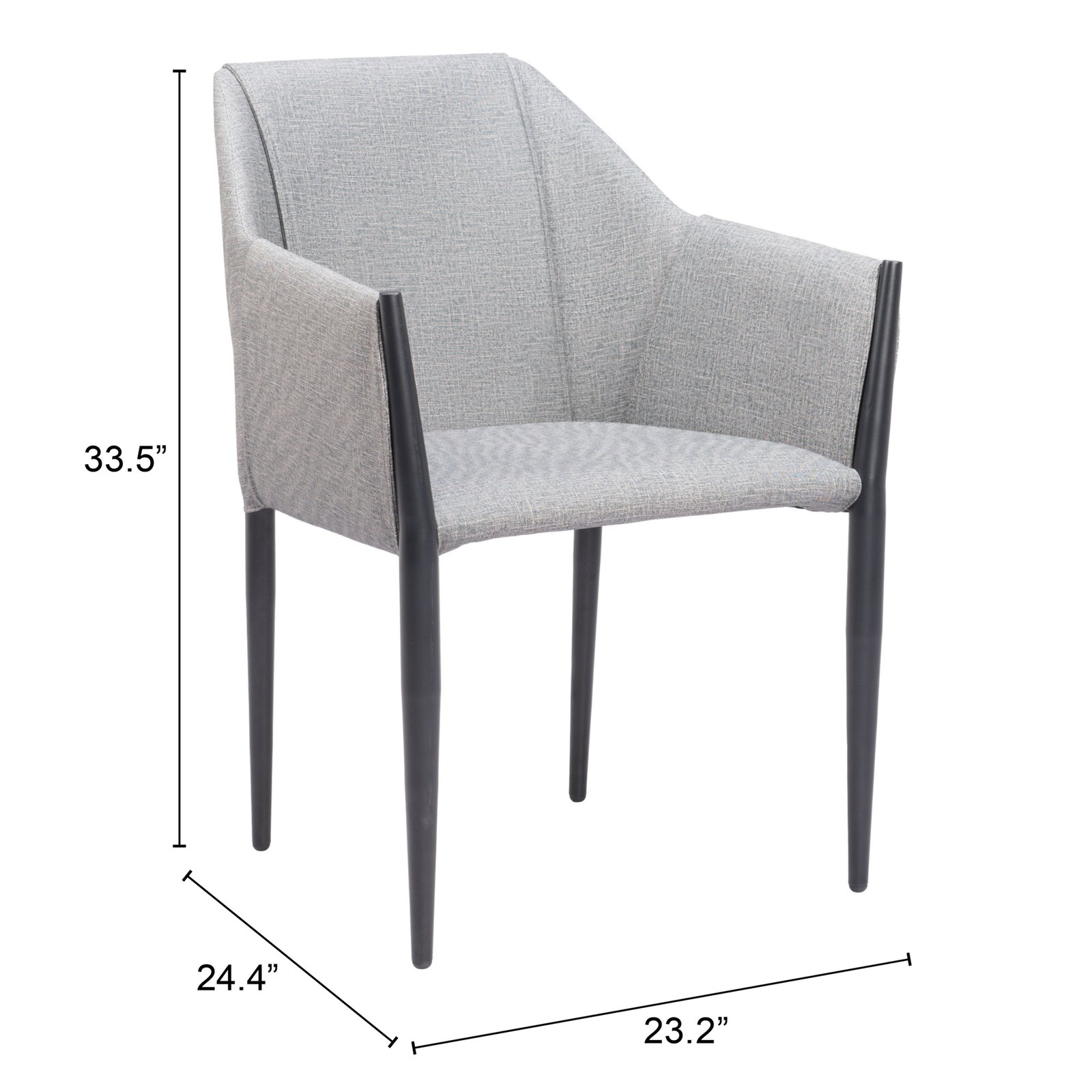 Andover Dining Chair (Set of 2) Slate Gray - Image 9