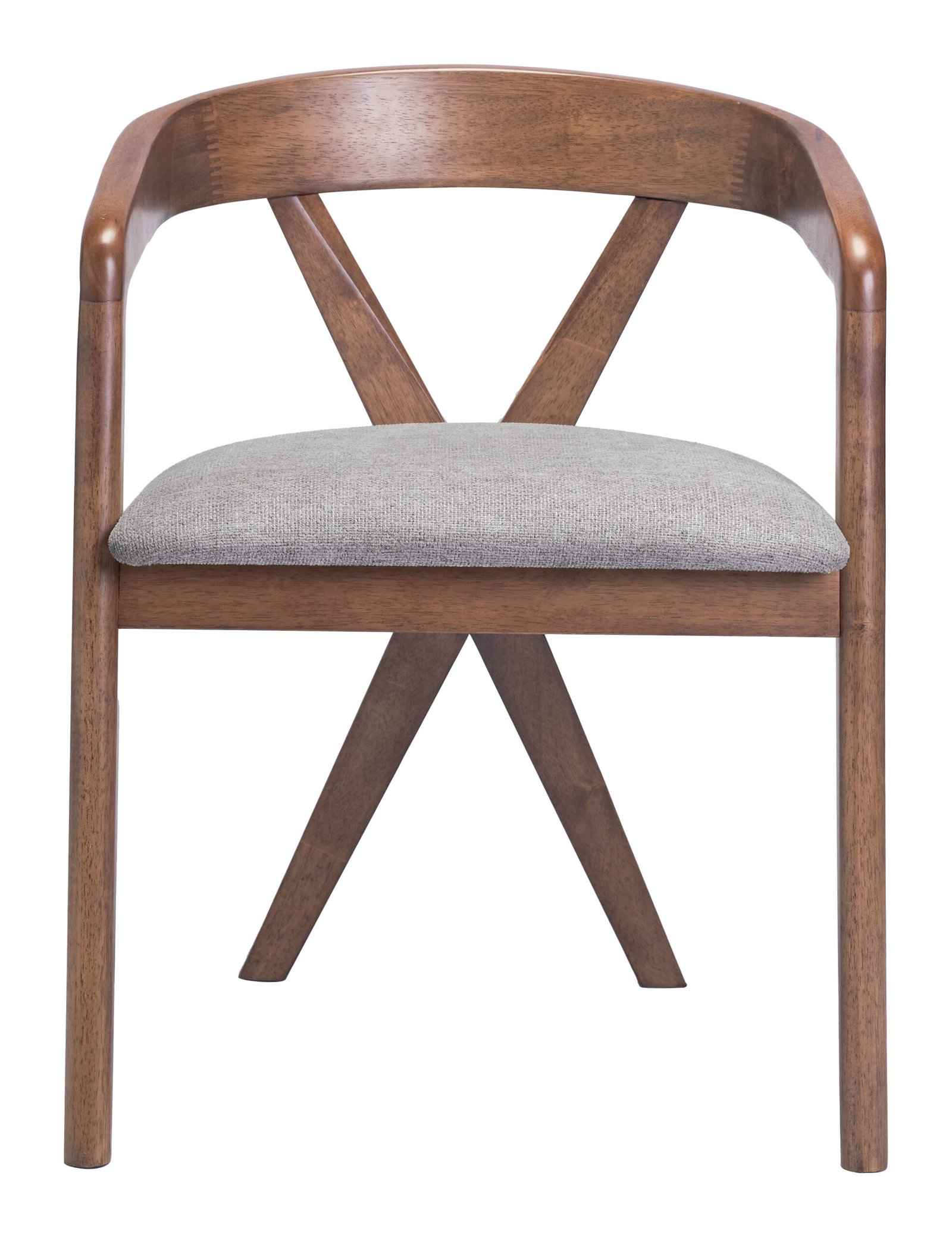 Cairo Dining Chair Dove Gray & Walnut - Image 3