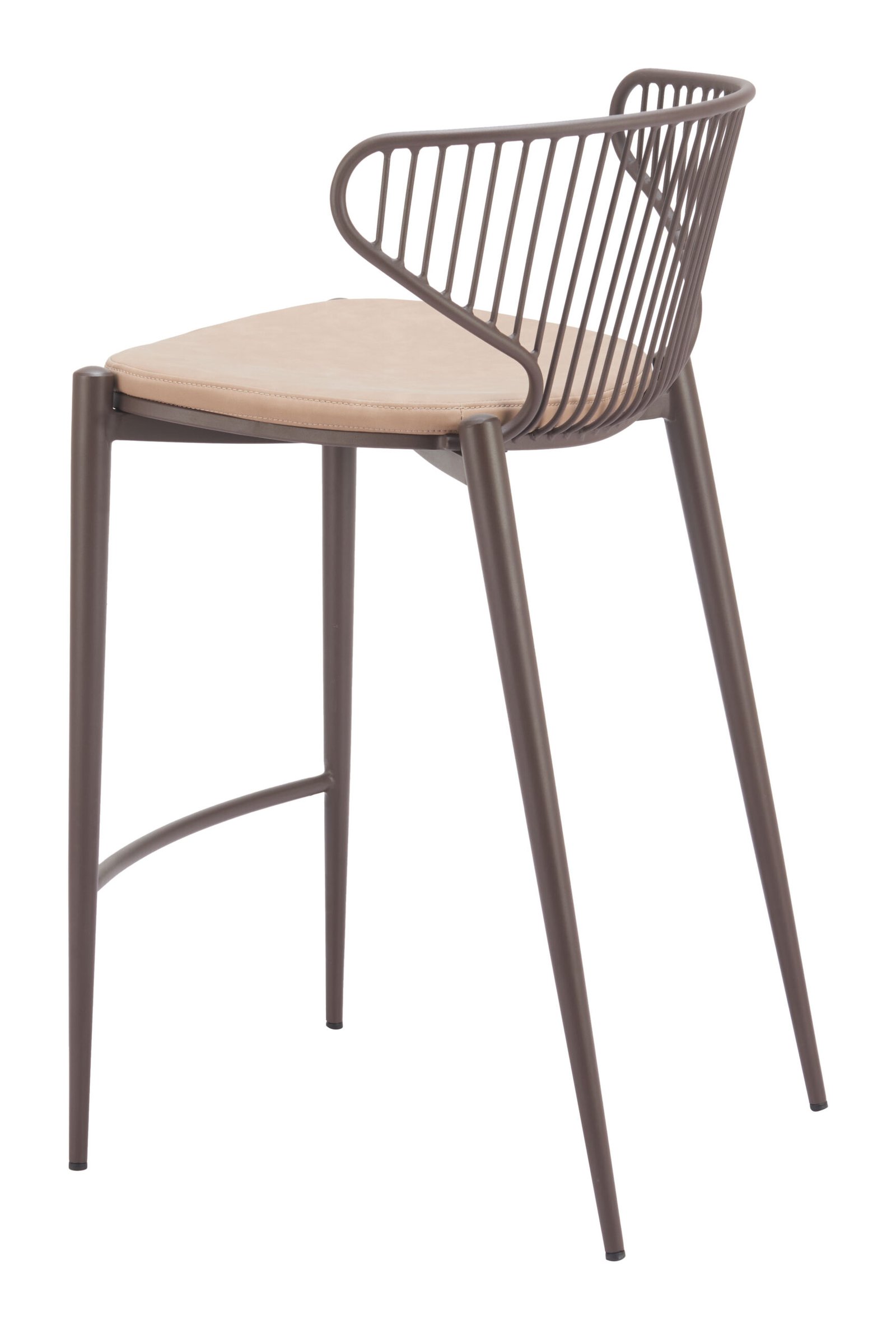Silues Counter Stool (Set of 2) Taupe & Brown - Image 5