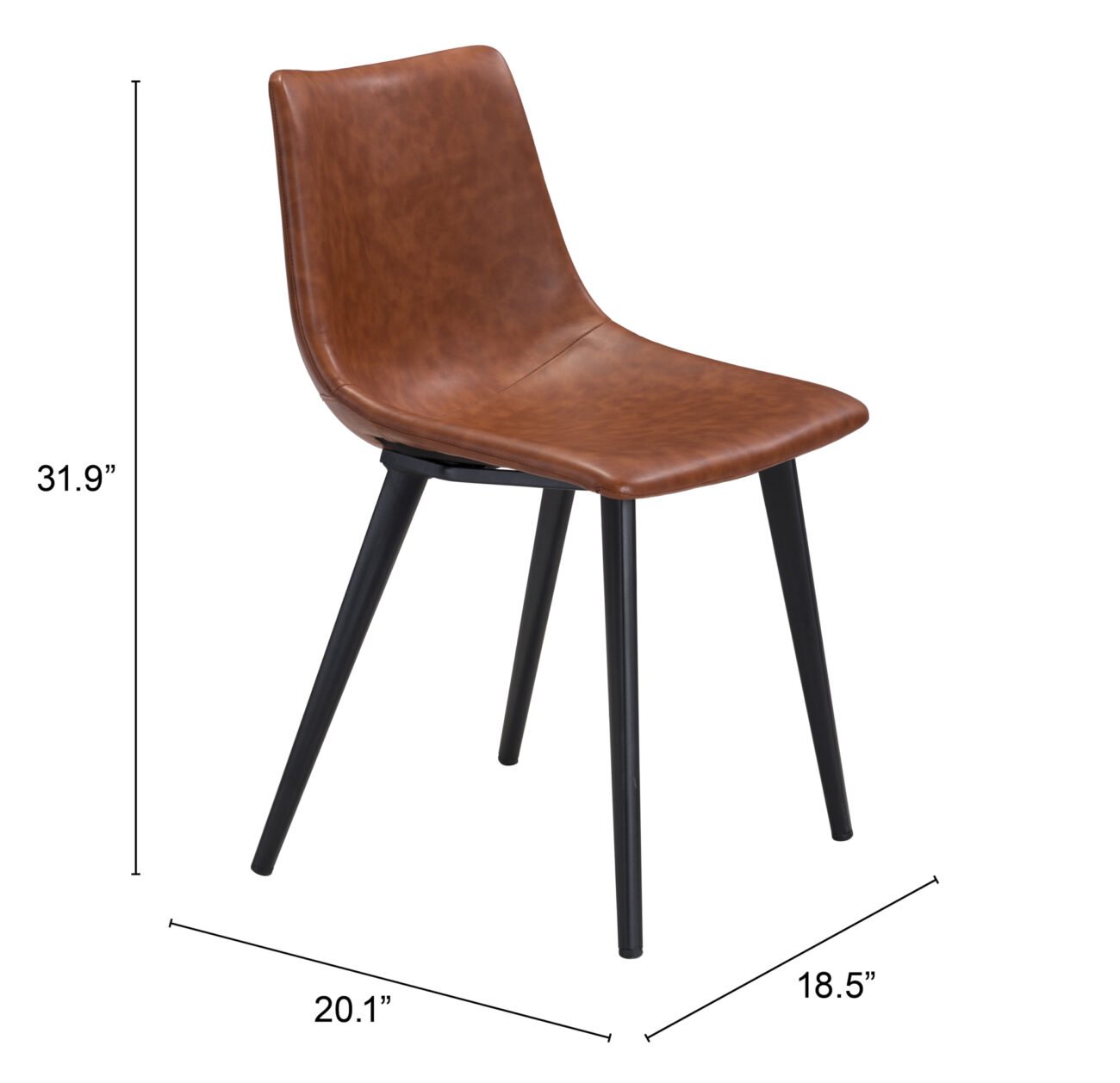 Daniel Dining Chair (Set of 2) Vintage Brown - Image 11
