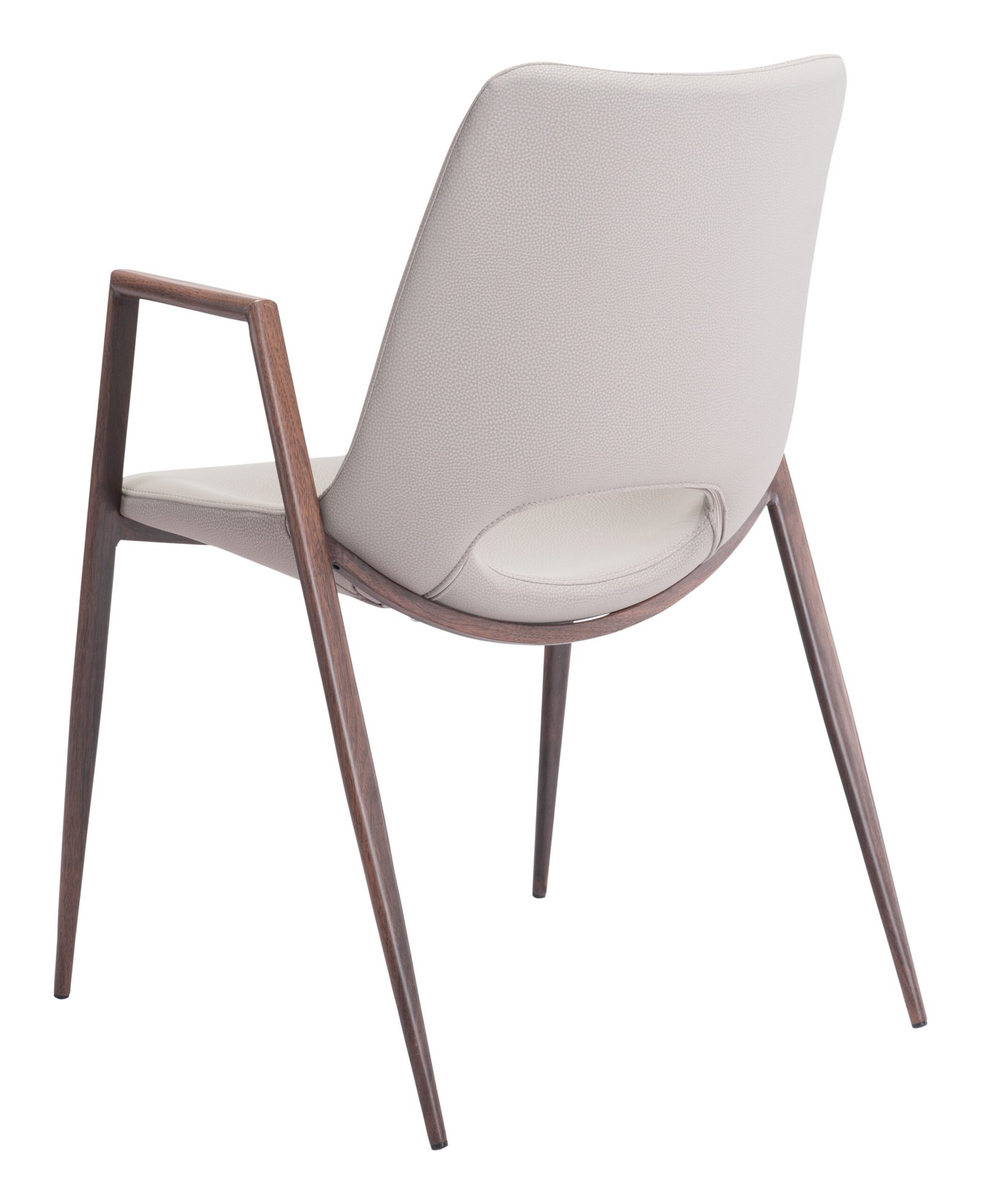 Desi Dining Chair (Set of 2) Beige & Walnut - Image 7