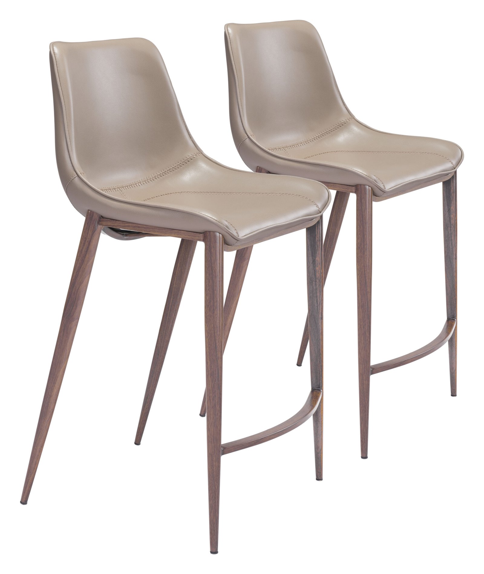 Magnus Counter Stool (Set of 2) Brown & Walnut - Image 10