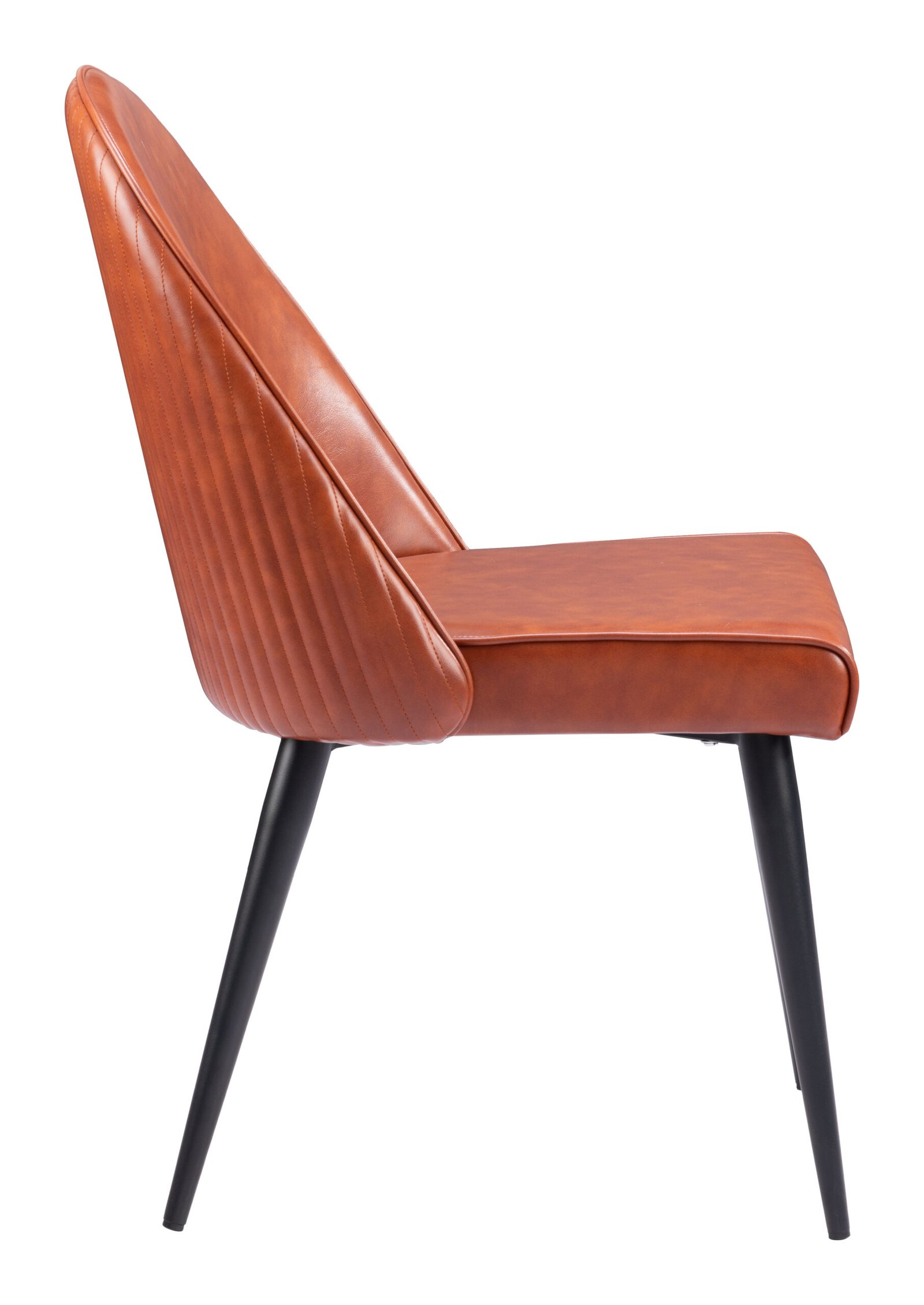 Silloth Armless Dining Chair (Set of 2) Brown - Image 2