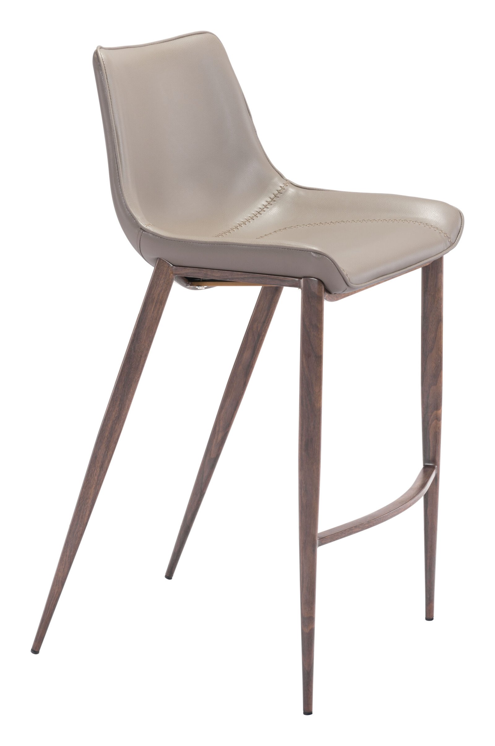 Magnus Barstool (Set of 2) Brown & Walnut - Image 3