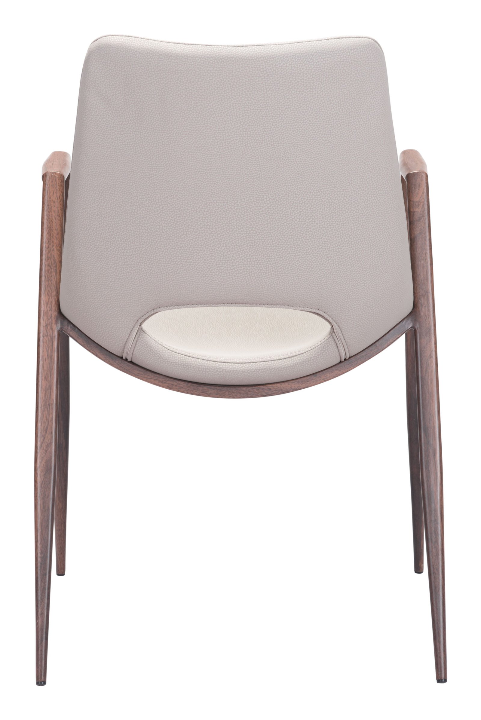Desi Dining Chair (Set of 2) Beige & Walnut - Image 6