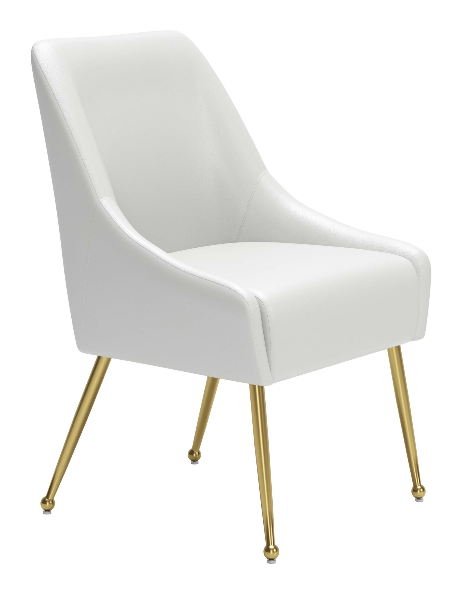 Maxine Dining Chair White & Gold - Image 8