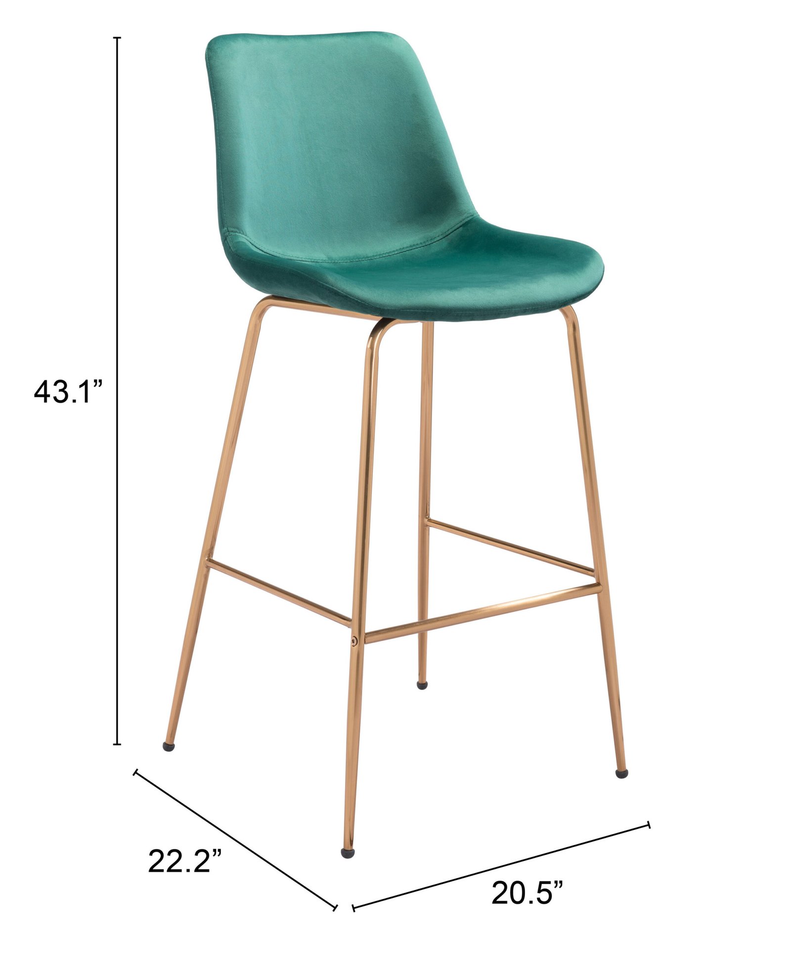 Tony Barstool Green & Gold - Image 11