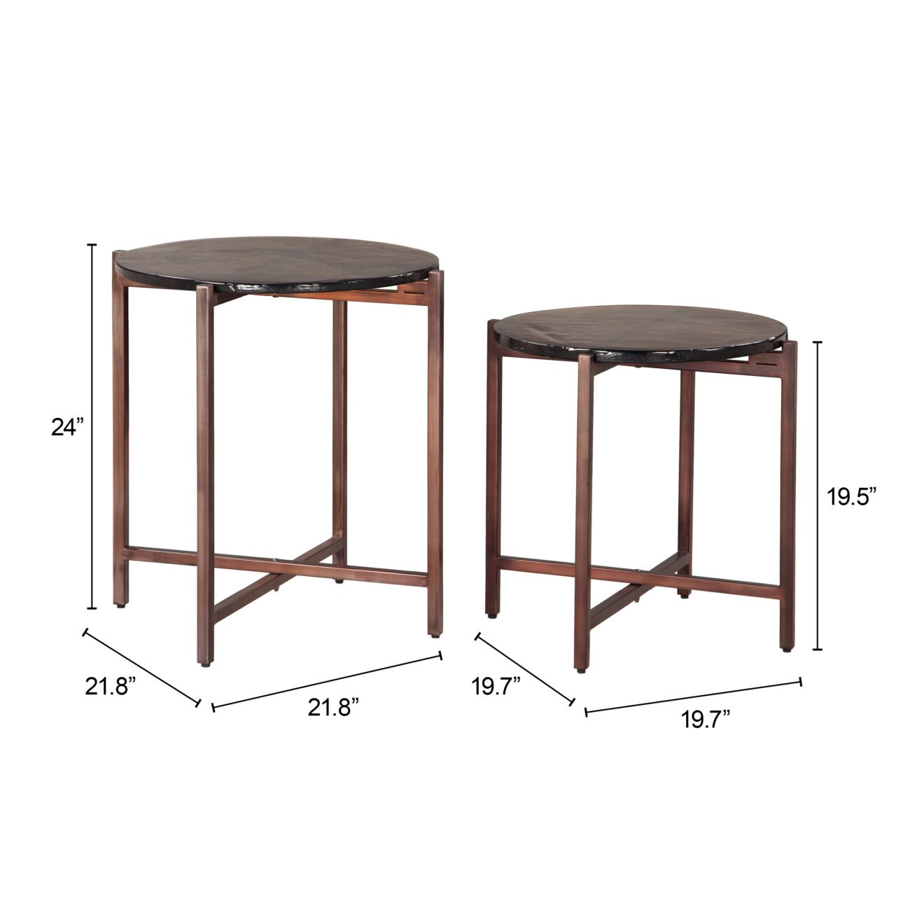 Gema Coffee Table Set (2-Piece) Bronze - Image 6