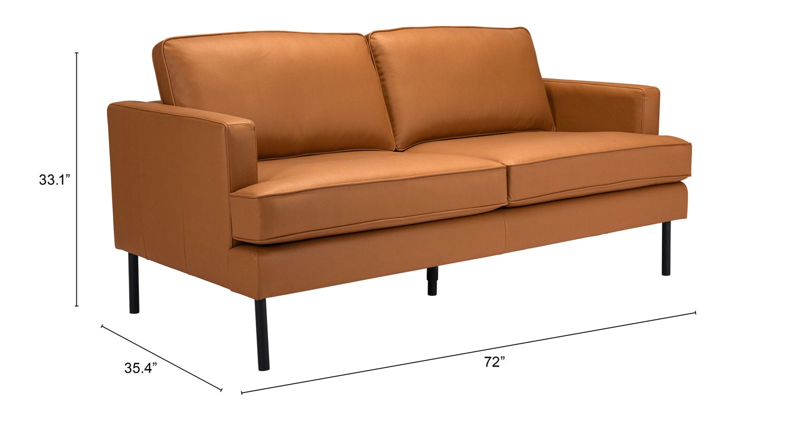 Decade Sofa Brown - Image 10