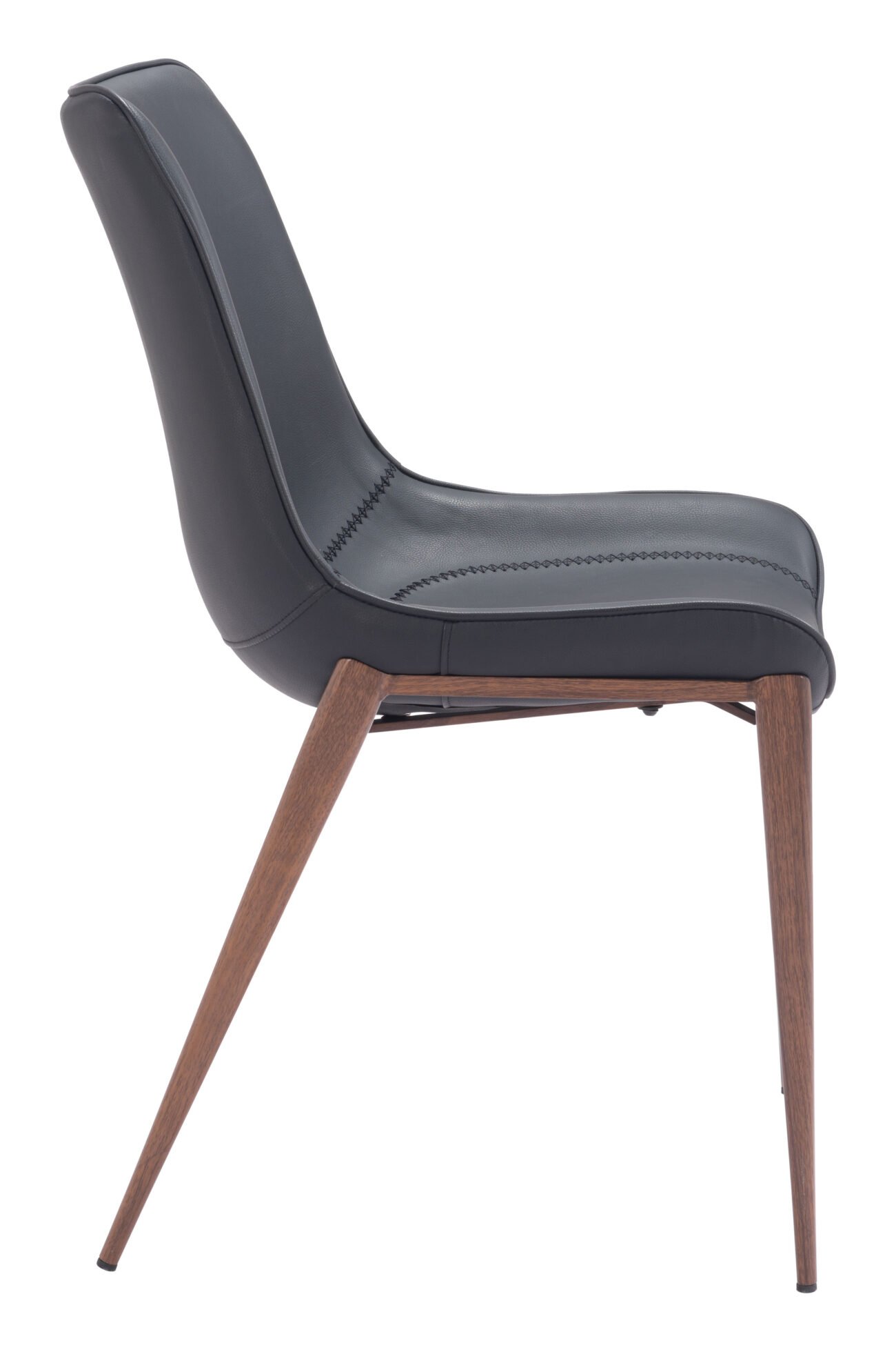 Magnus Dining Chair (Set of 2) Black & Walnut - Image 5