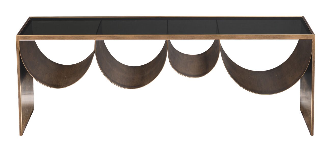 Reed Coffee Table Brass & Black - Image 4