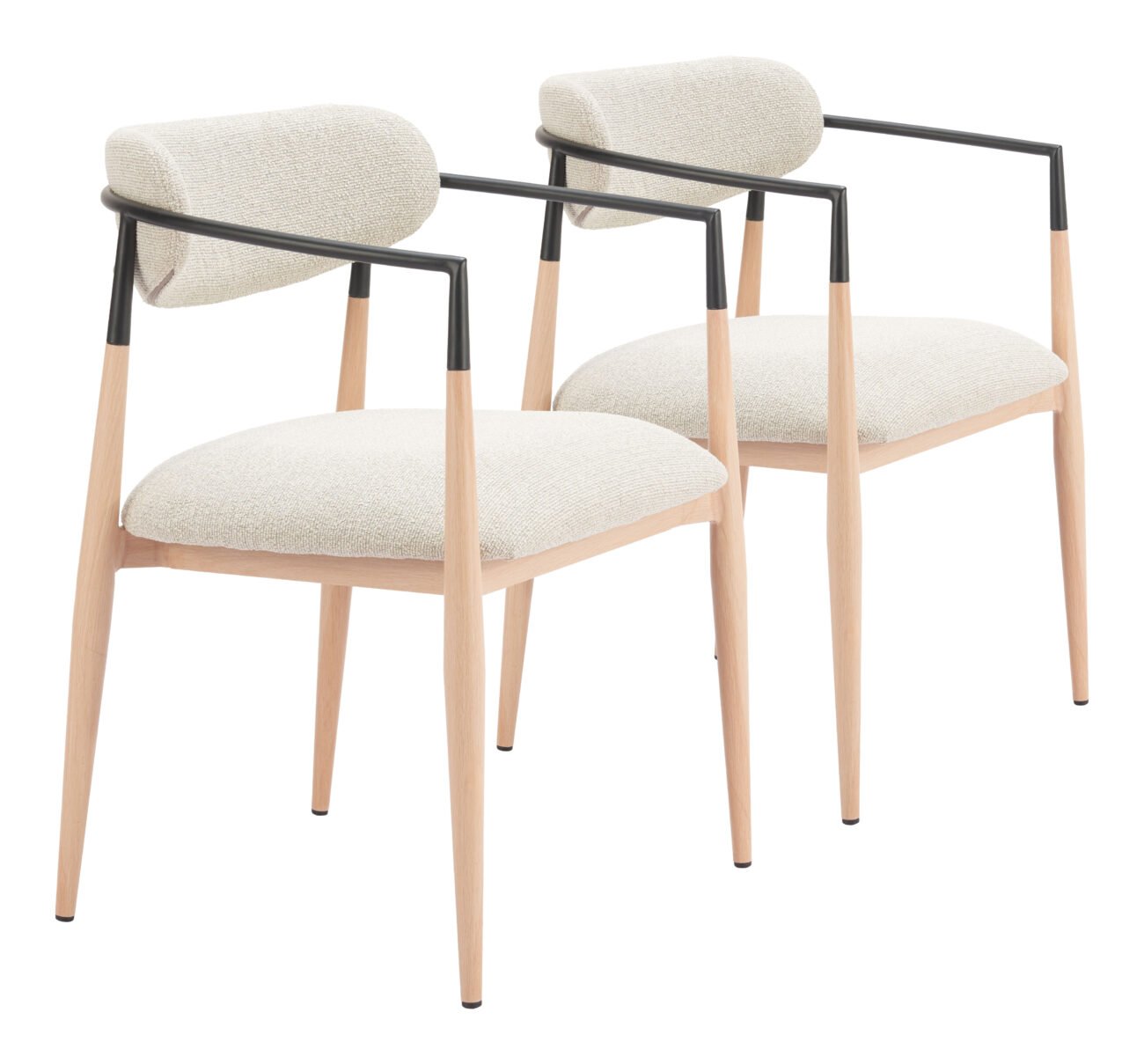 Equinox Dining Chair (Set of 2) Oyster Gray & Natural - Image 12