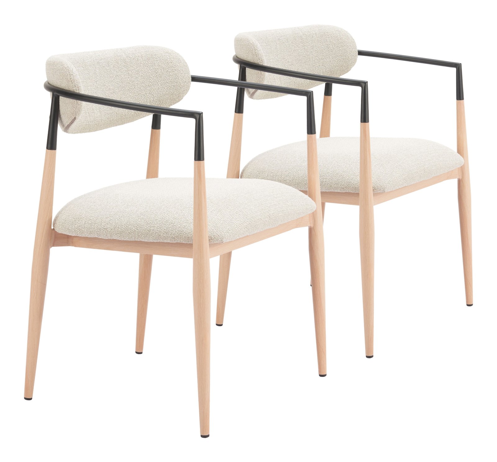 Equinox Dining Chair (Set of 2) Oyster Gray & Natural - Image 12