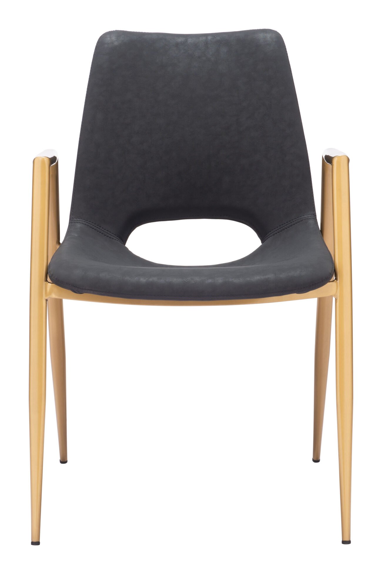 Desi Dining Chair (Set of 2) Black & Gold - Image 5