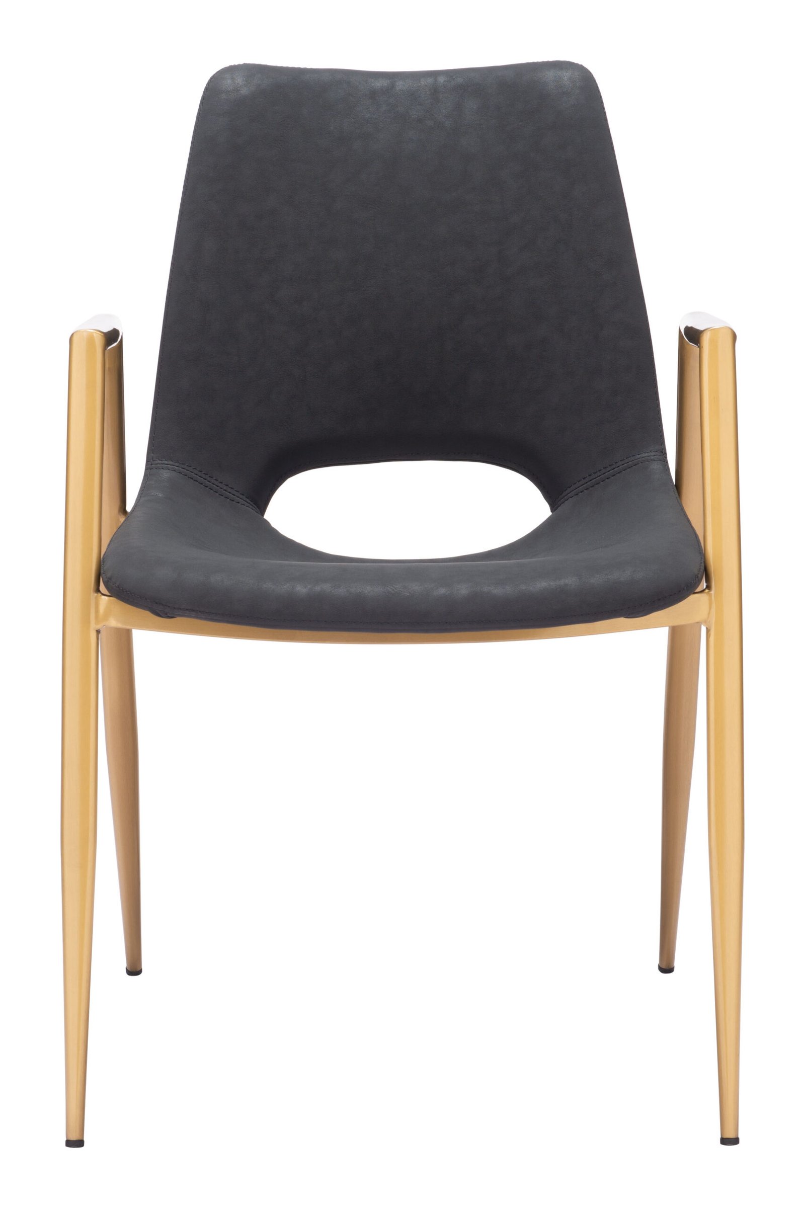 Desi Dining Chair (Set of 2) Black & Gold - Image 5