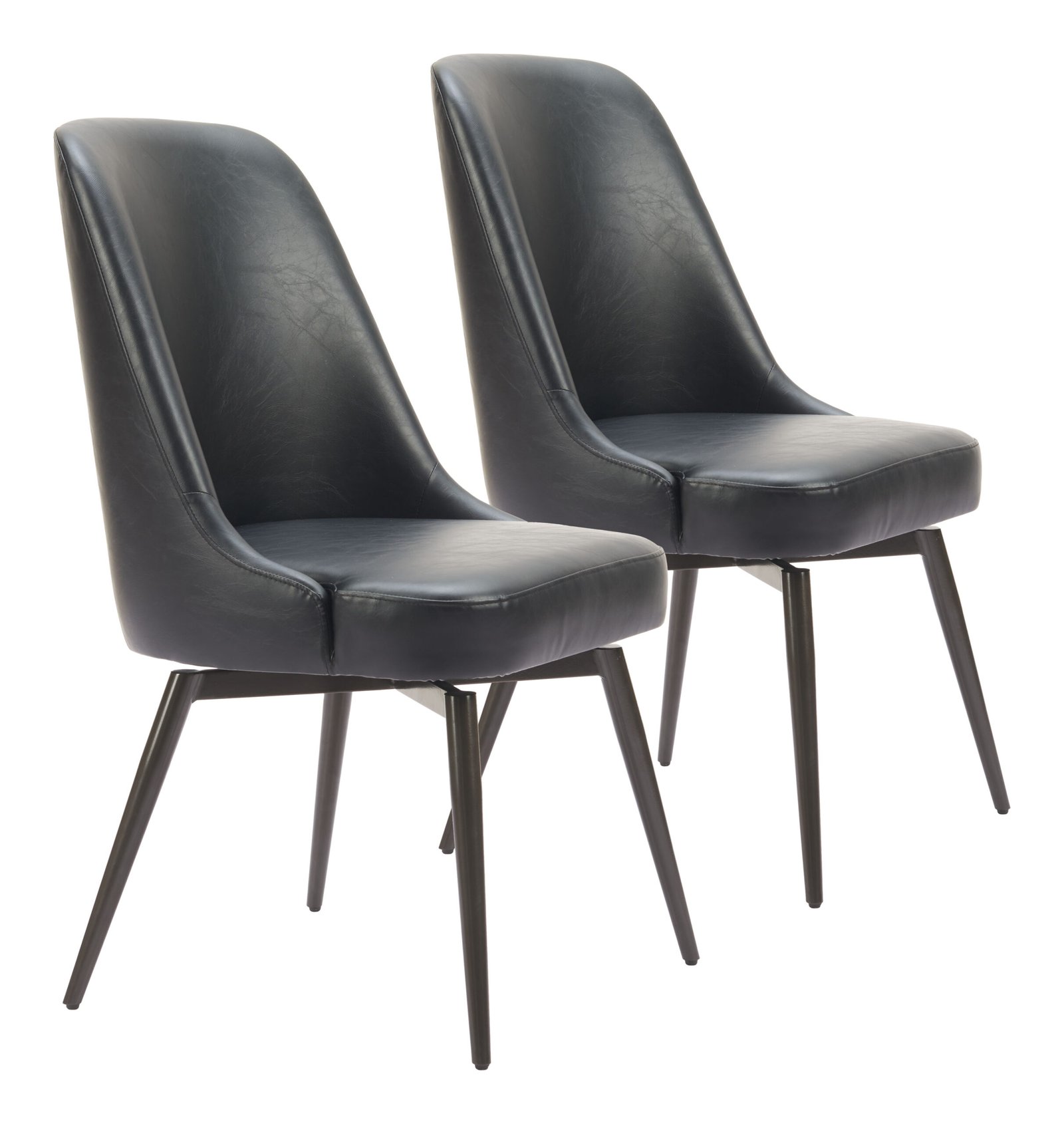 Keppel Swivel Dining Chair (Set of 2) Black - Image 9