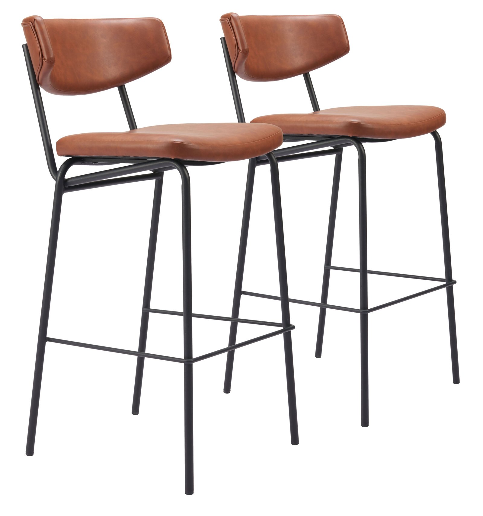 Charon Barstool (Set of 2) Vintage Brown - Image 11