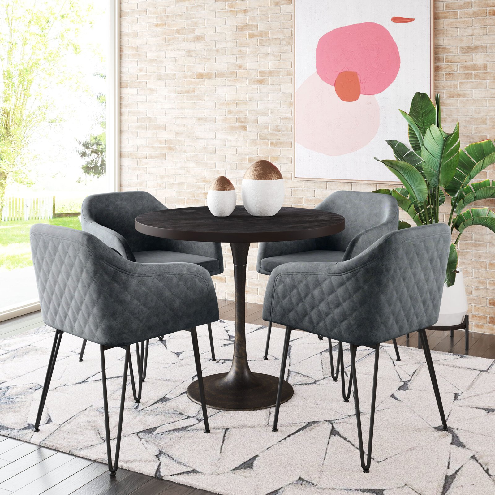 Braxton Dining Chair (Set of 2) Vintage Gray - Image 2