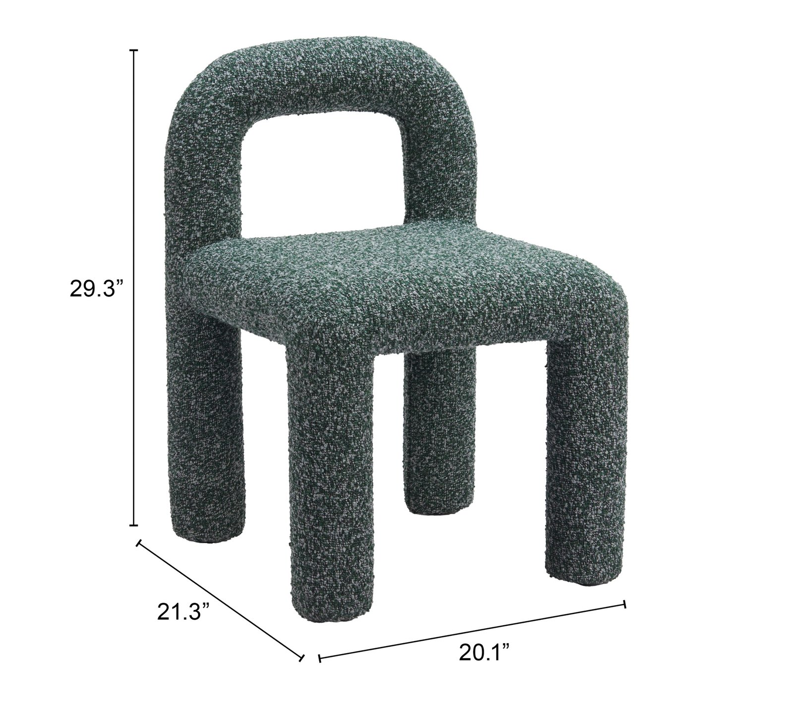 Arum Dining Chair (Set of 2) Snowy Green - Image 10