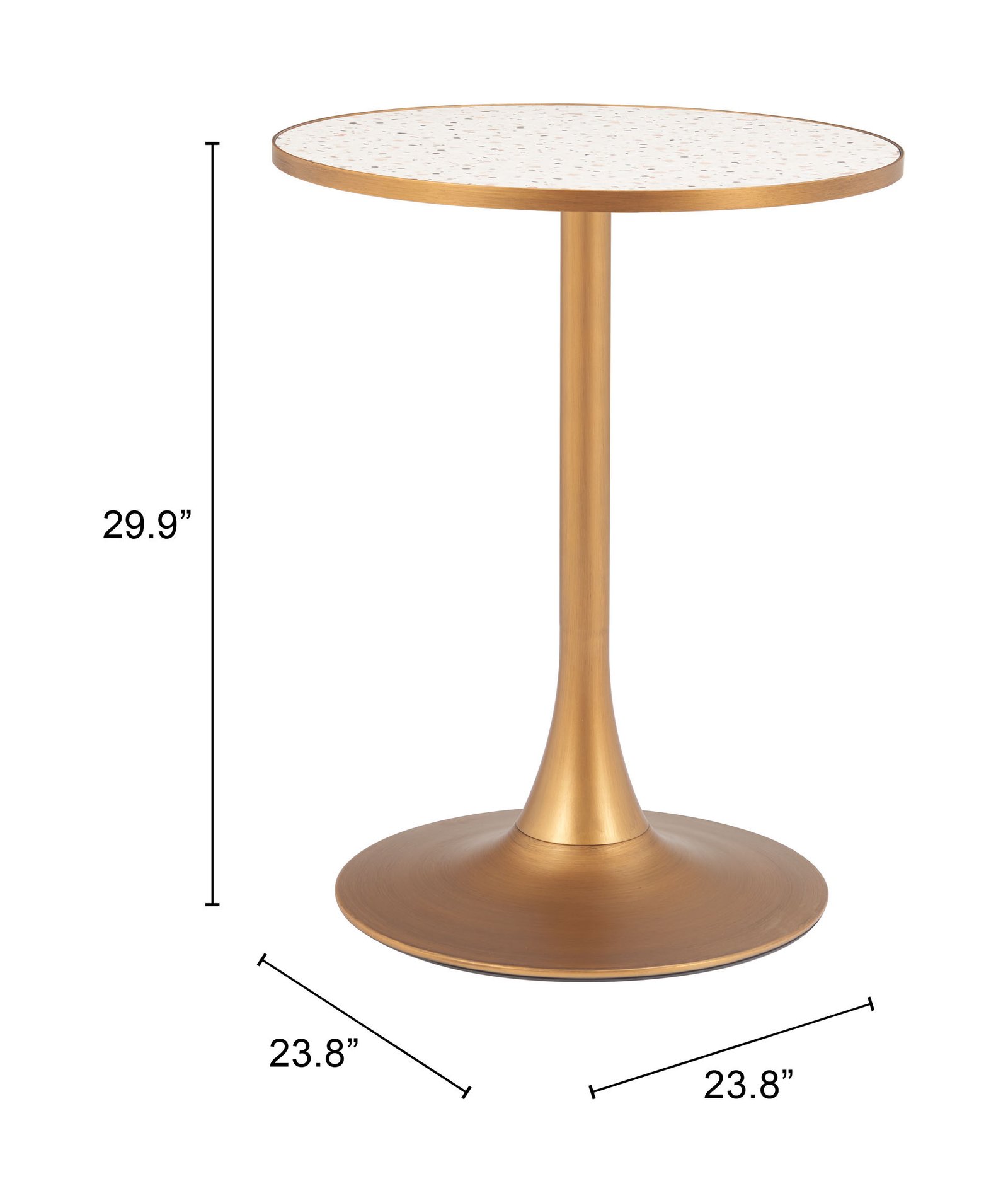 Bite Bistro Table Beige & Gold - Image 7