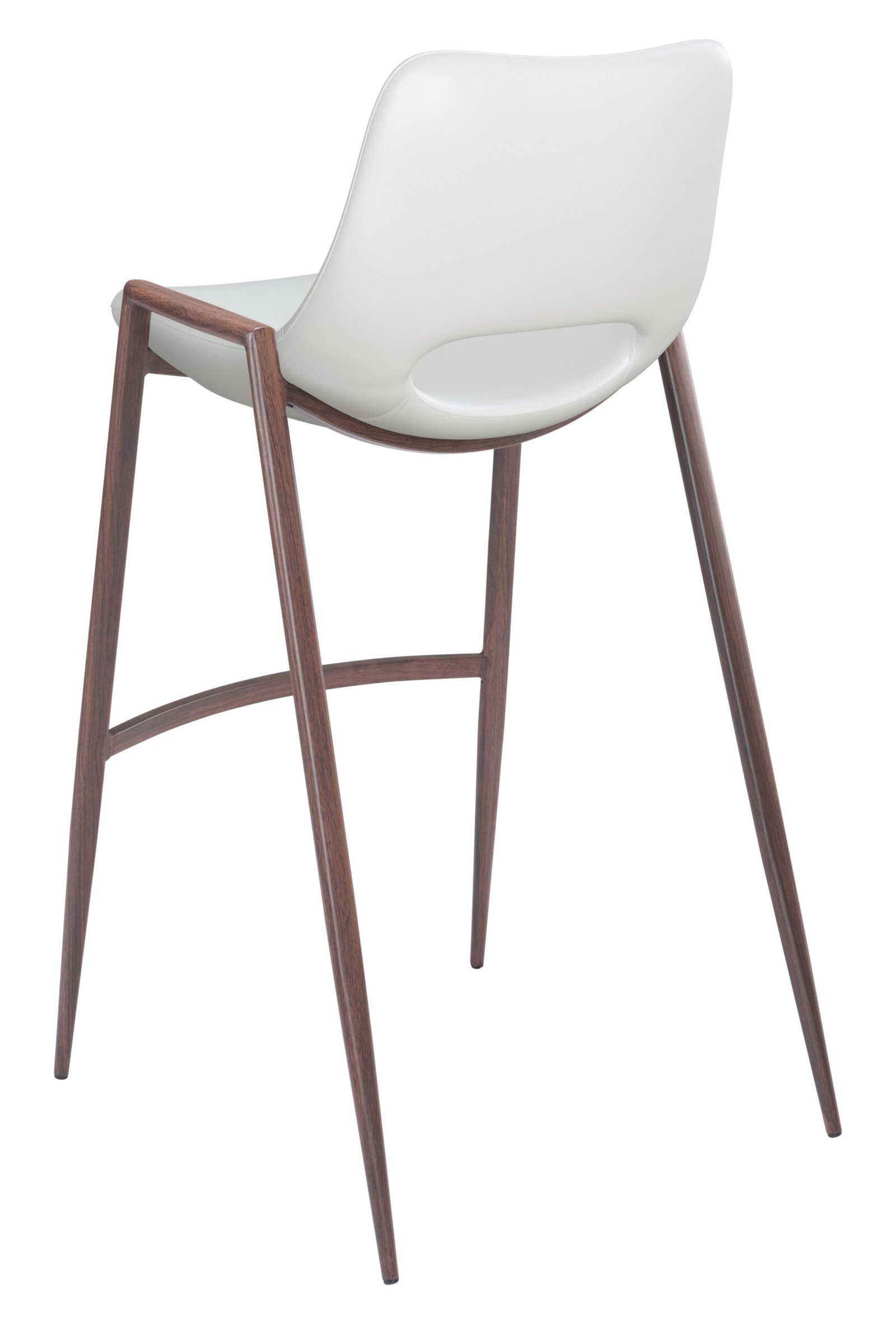 Desi Barstool (Set of 2) White & Walnut - Image 7