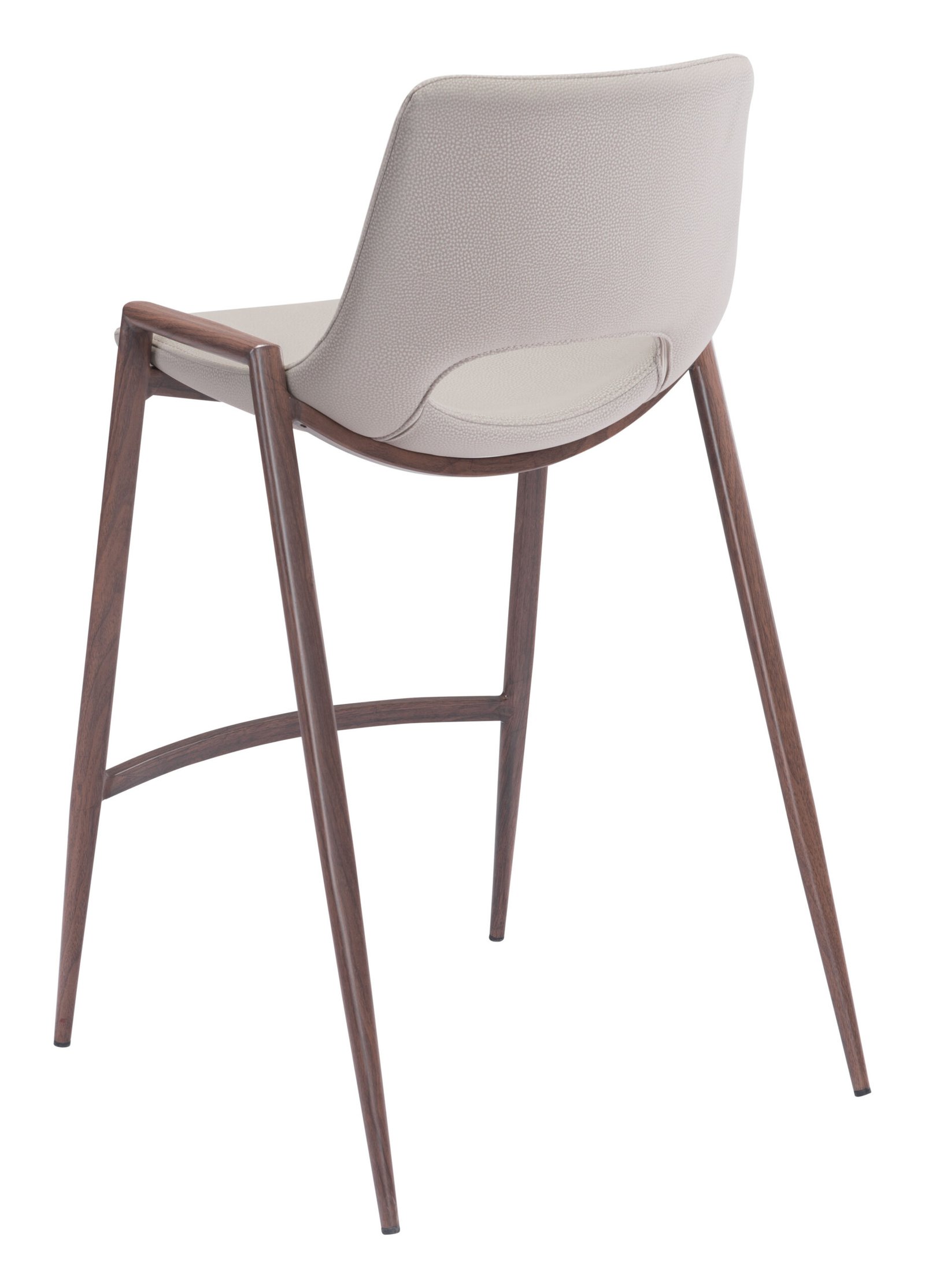 Desi Counter Stool (Set of 2) Beige & Walnut - Image 7