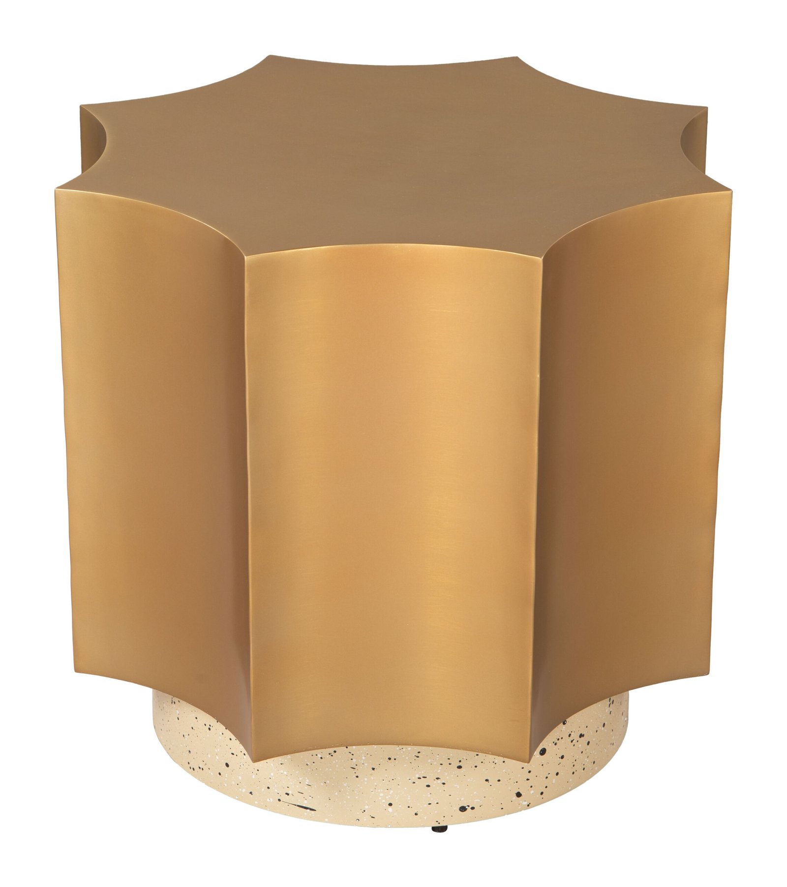 Osam Side Table Gold & Beige - Image 3