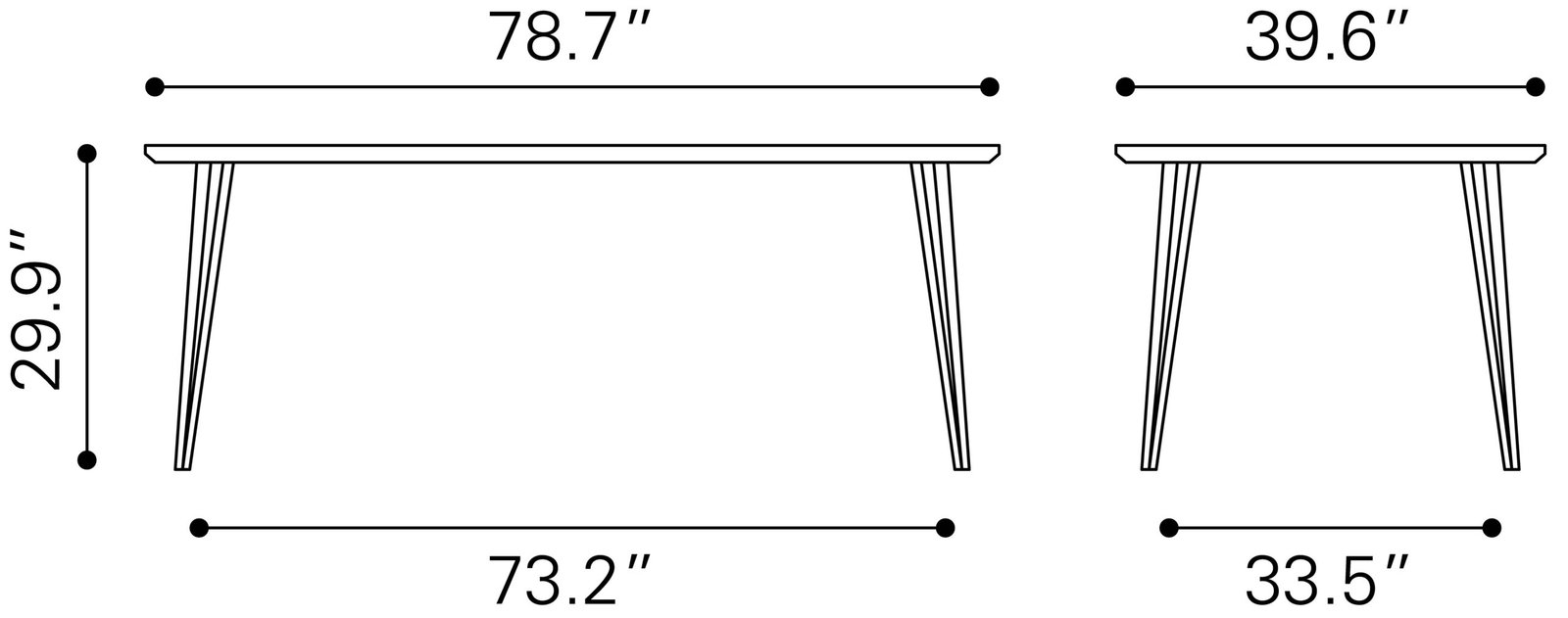 Perpignan Dining Table Brown - Image 9