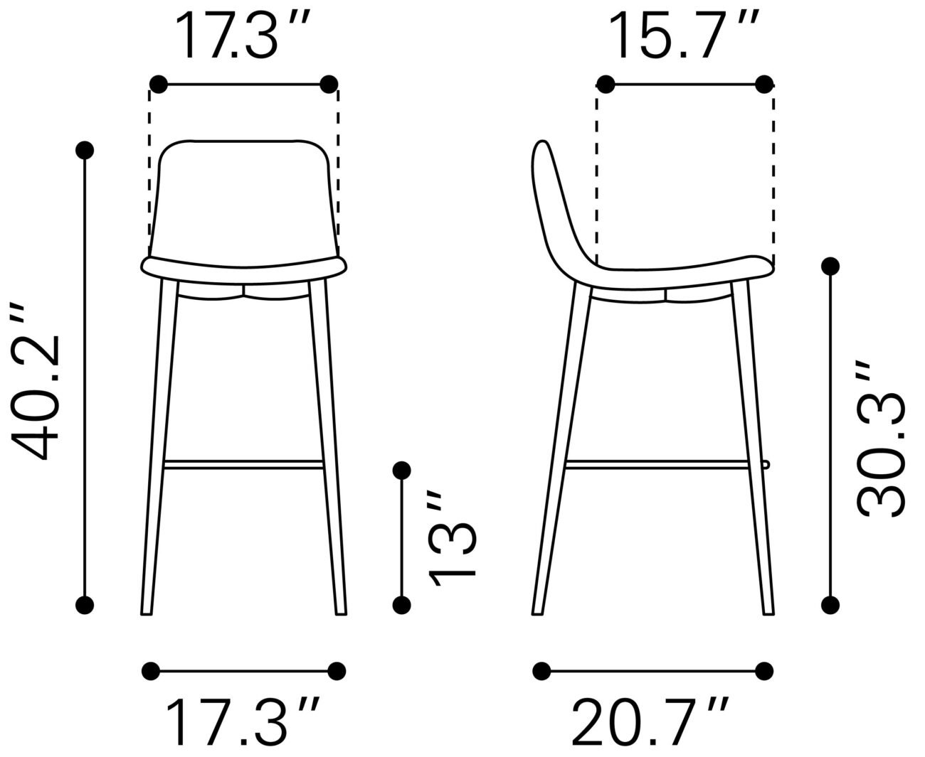Tangiers Barstool (Set of 2) Taupe - Image 6