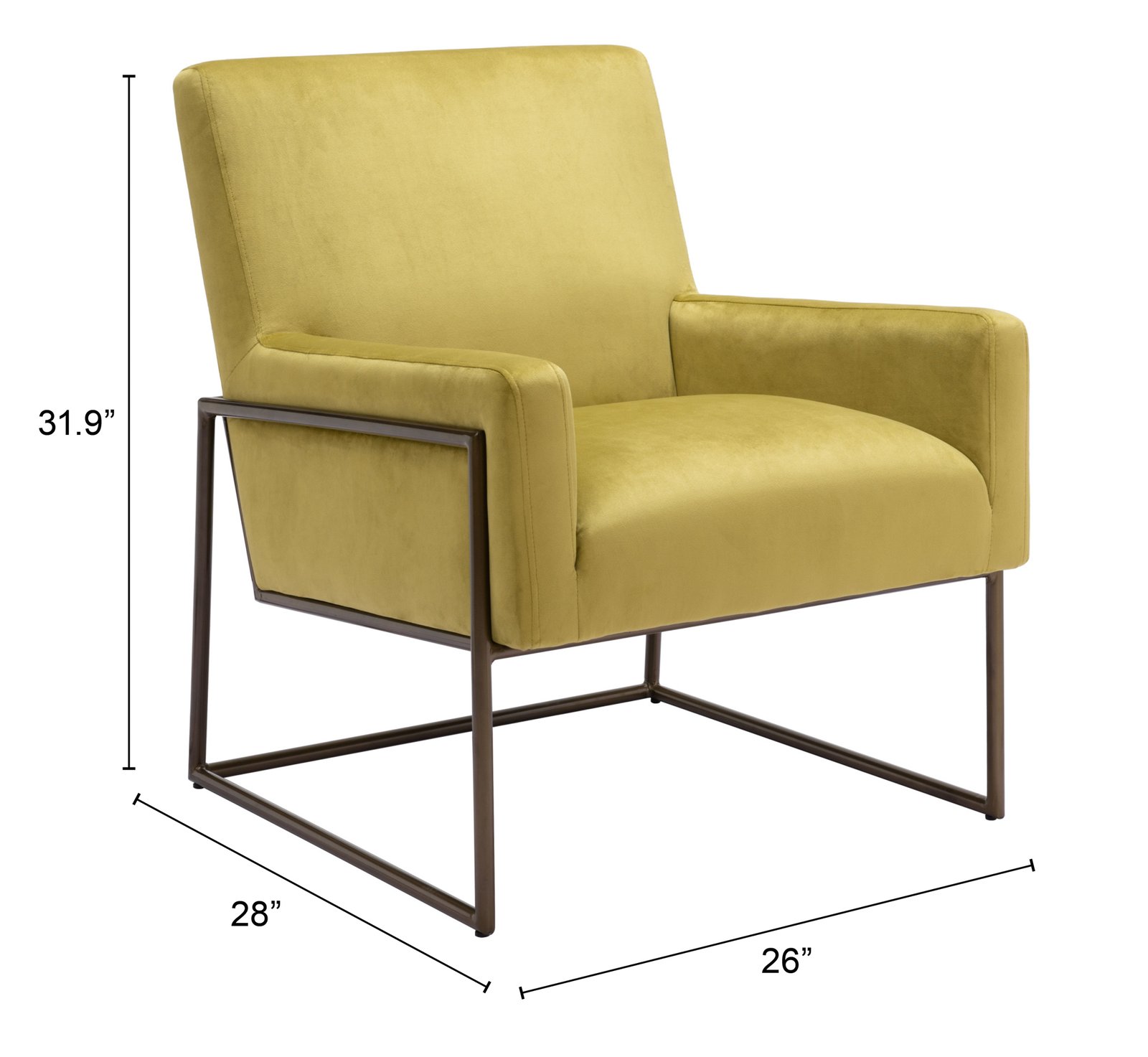 New York Accent Chair Olive Green - Image 10