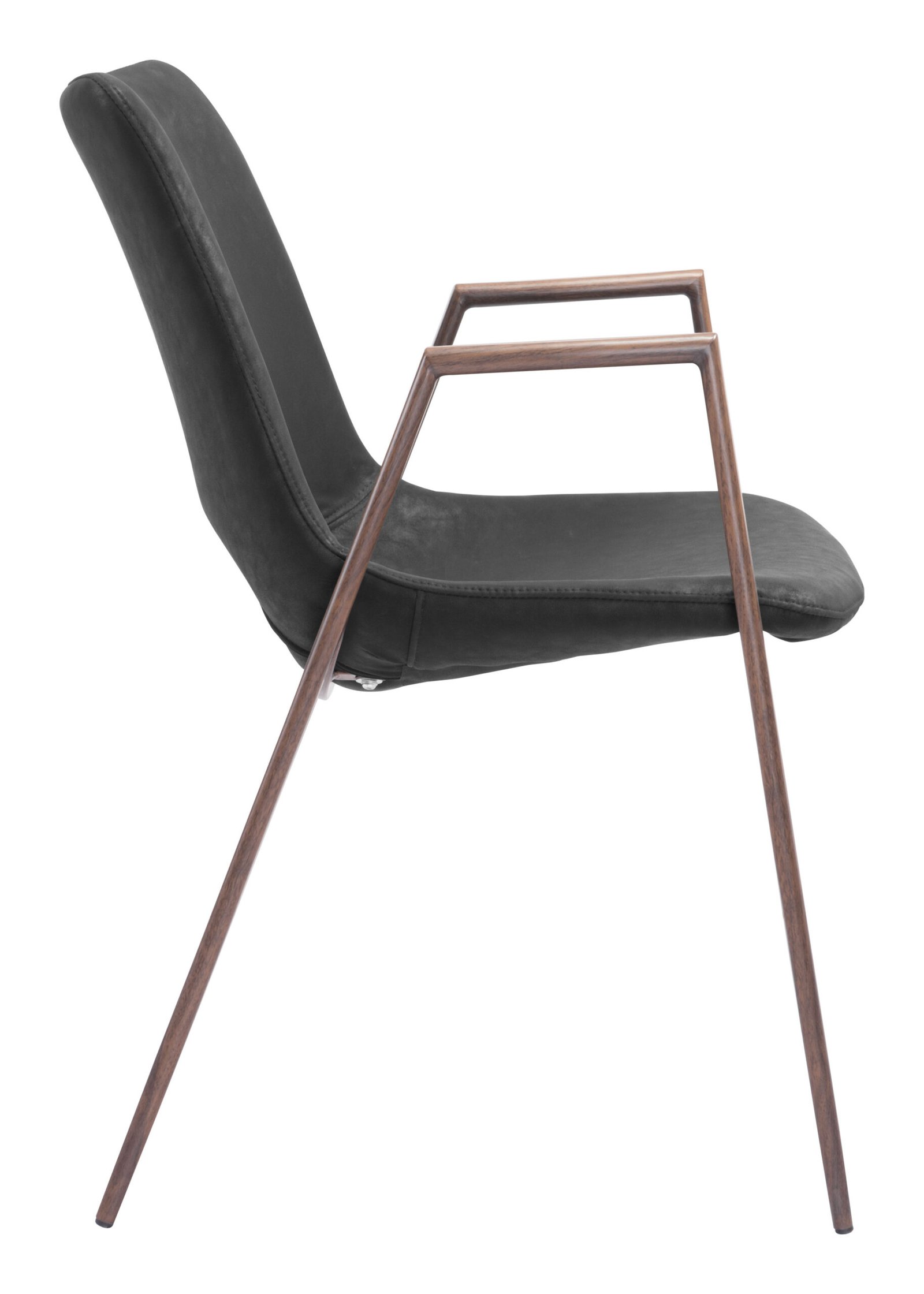 Desi Dining Chair (Set of 2) Black & Walnut - Image 5