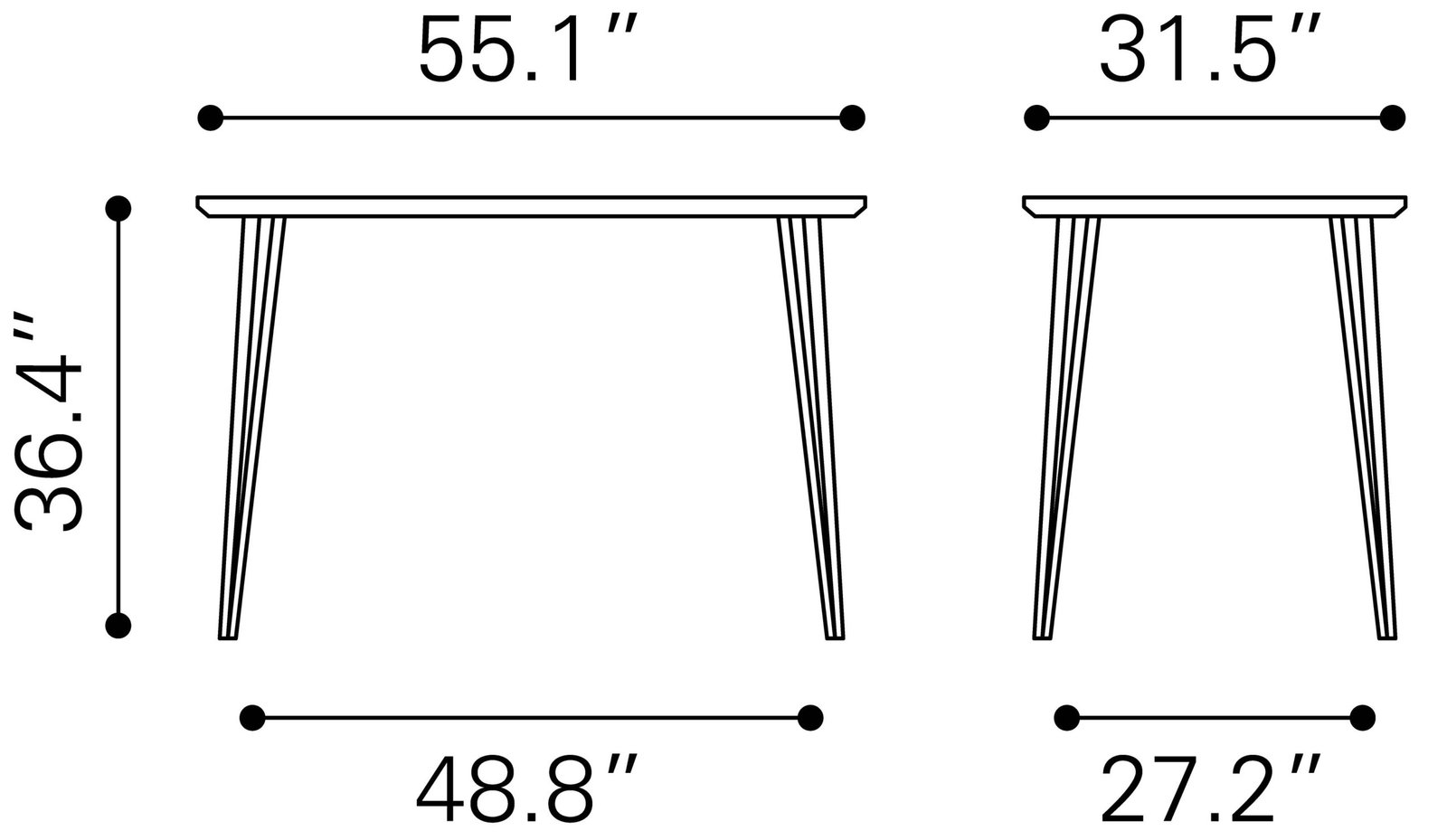 Deus Counter Table Black - Image 8