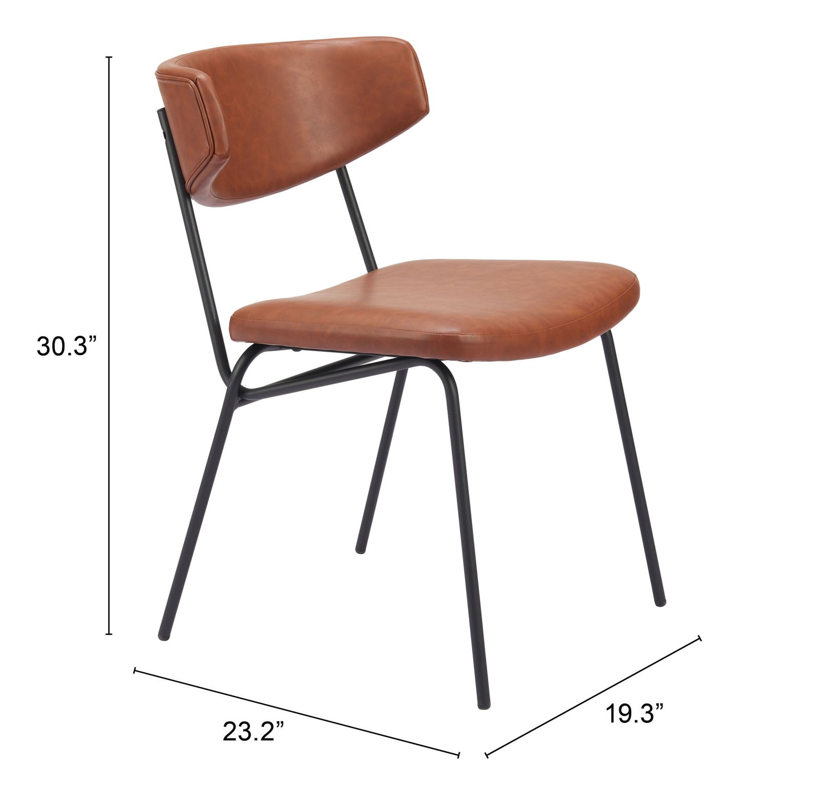 Charon Dining Chair (Set of 2) Vintage Brown - Image 11