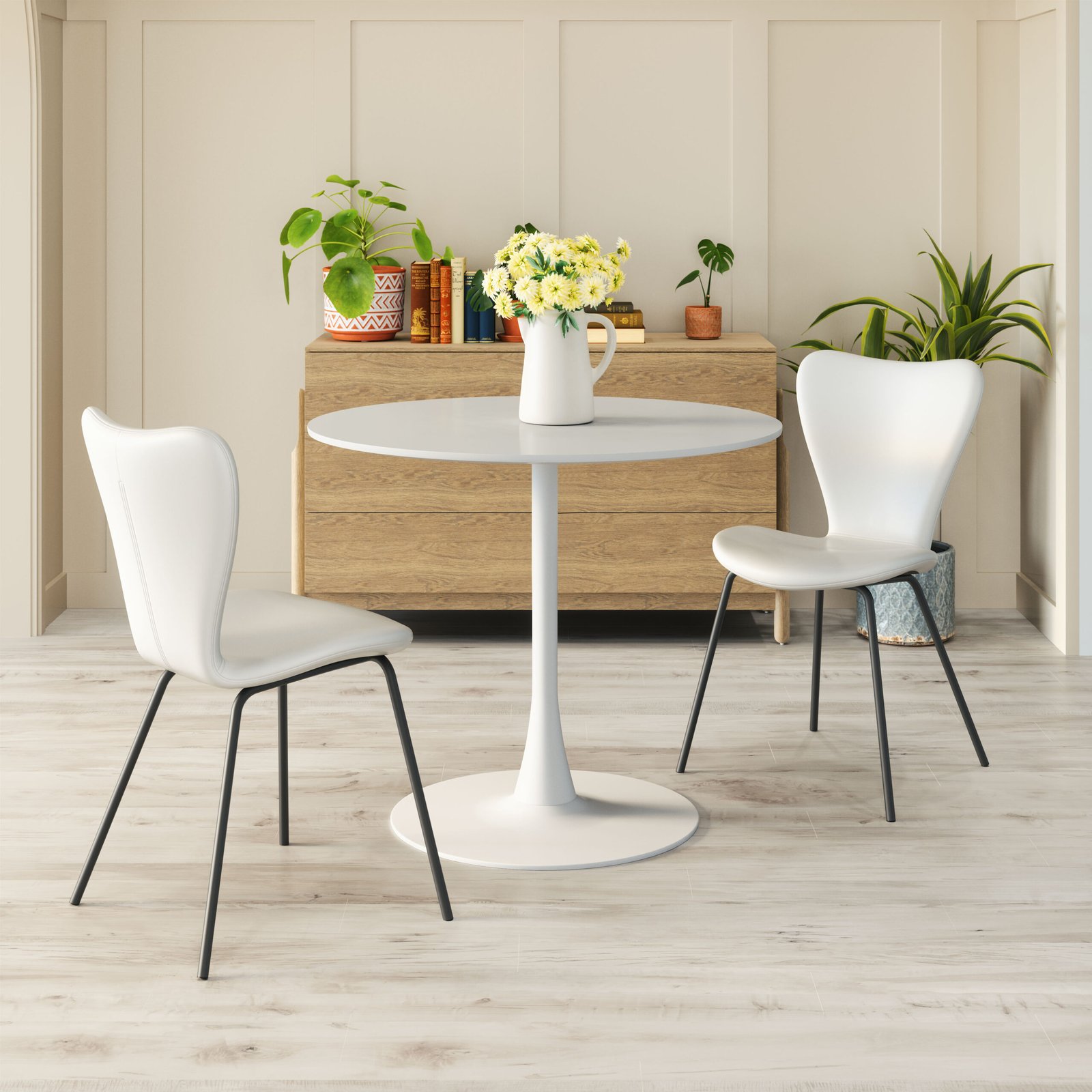 Torlo Dining Chair (Set of 2) White - Image 2