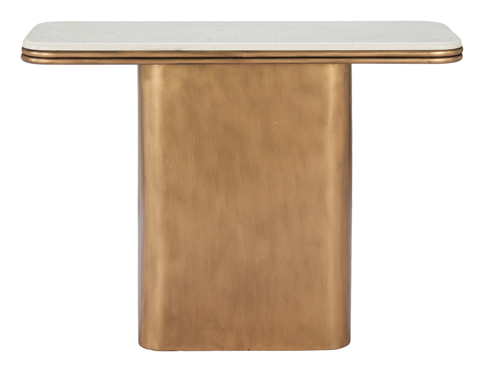 Cher Console Table White & Brass - Image 3